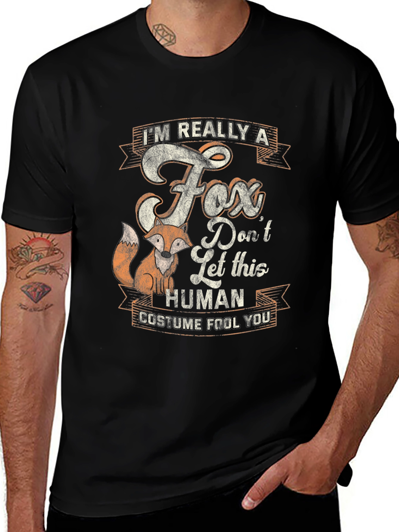 Im Really A Fox T-Shirt: Funny Animal Costume Tee