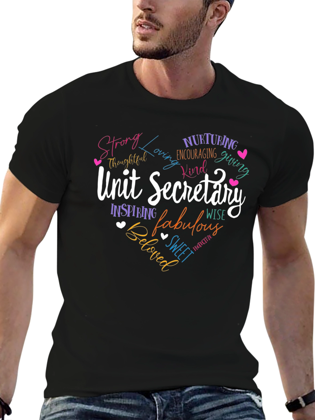 Unit Secretary Heart Graphic T-Shirt