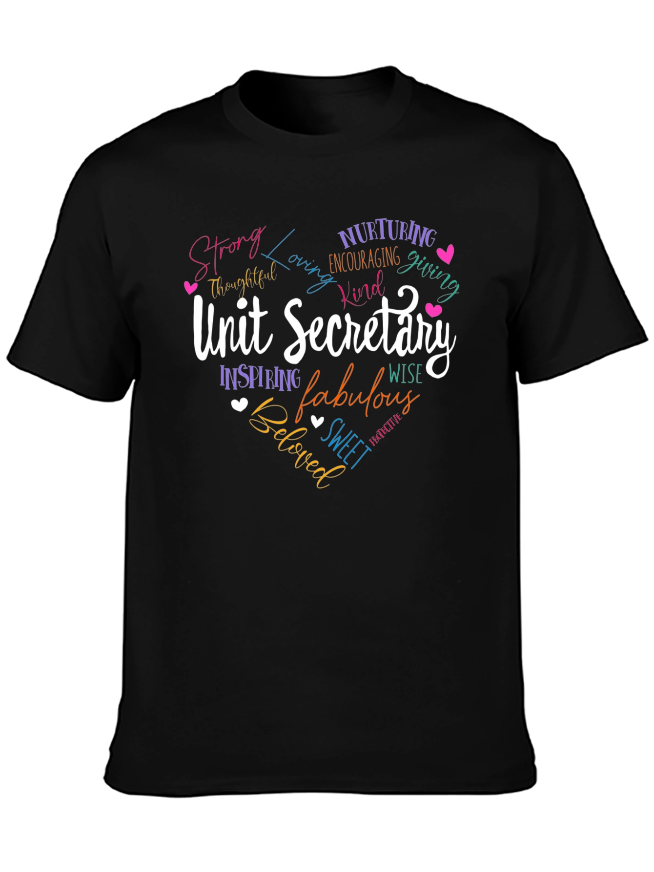 Unit Secretary Heart Graphic T-Shirt