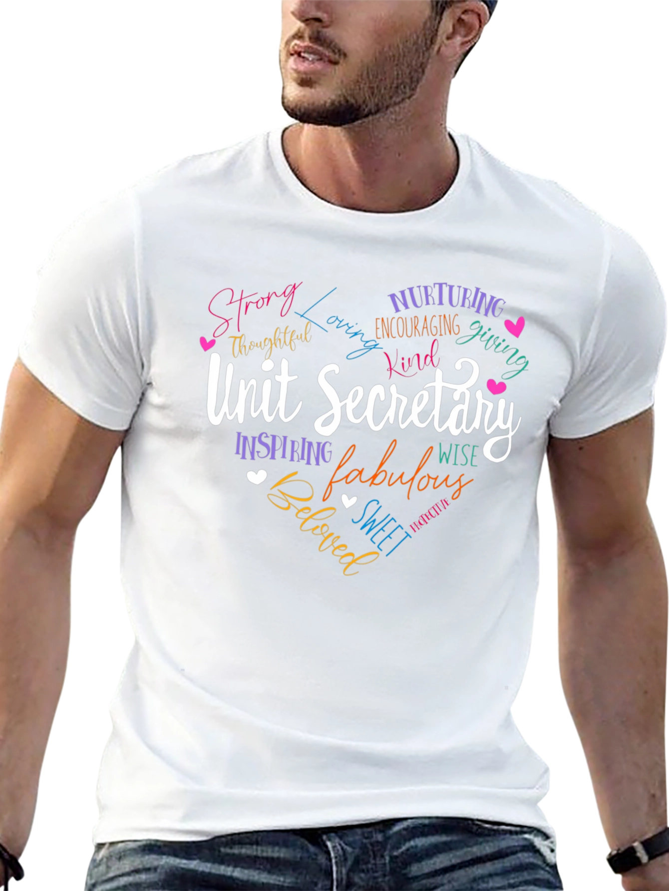 Unit Secretary Heart Graphic T-Shirt