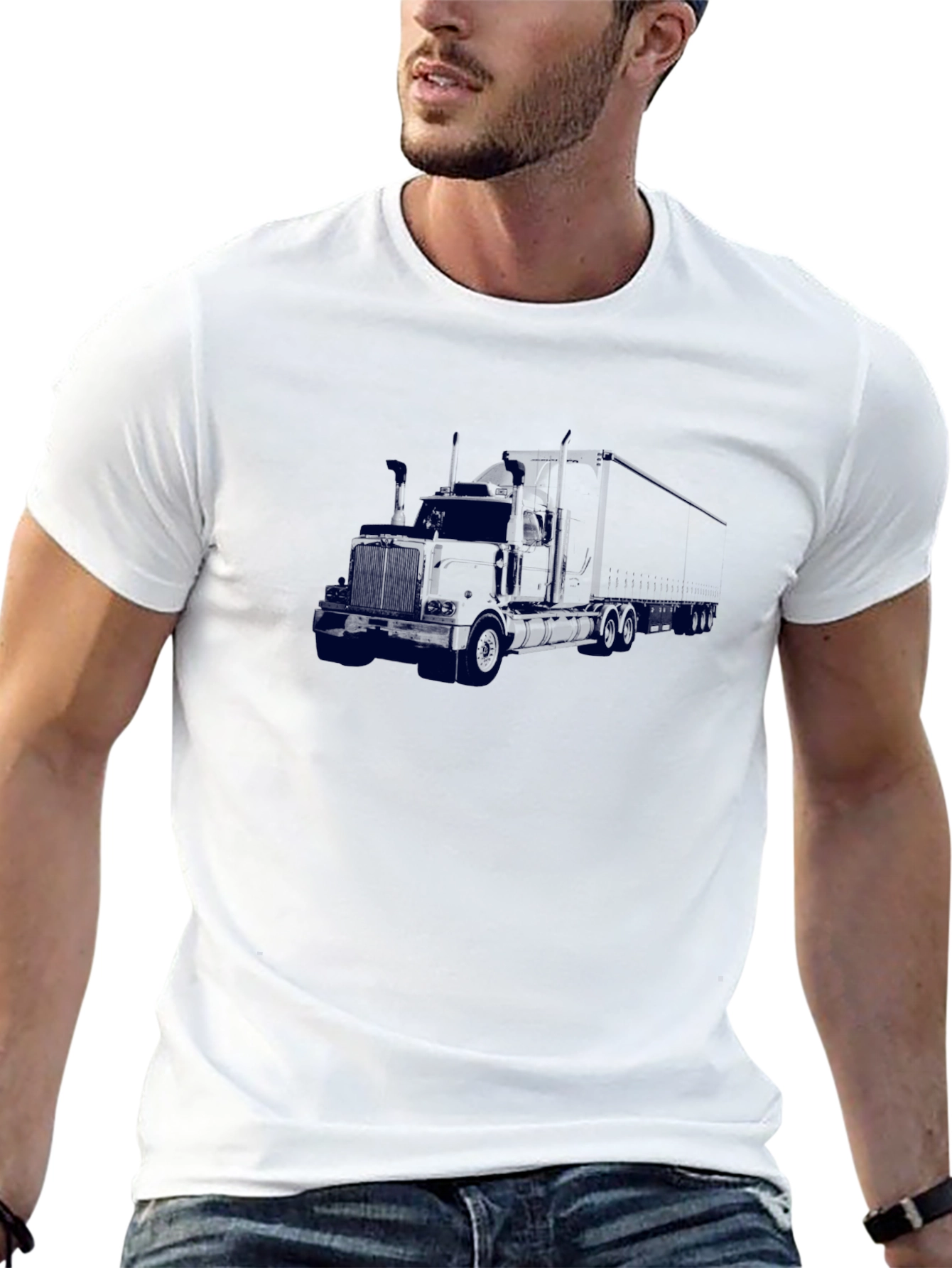 Truck Graphic Tee - Classic Black Short Sleeve
