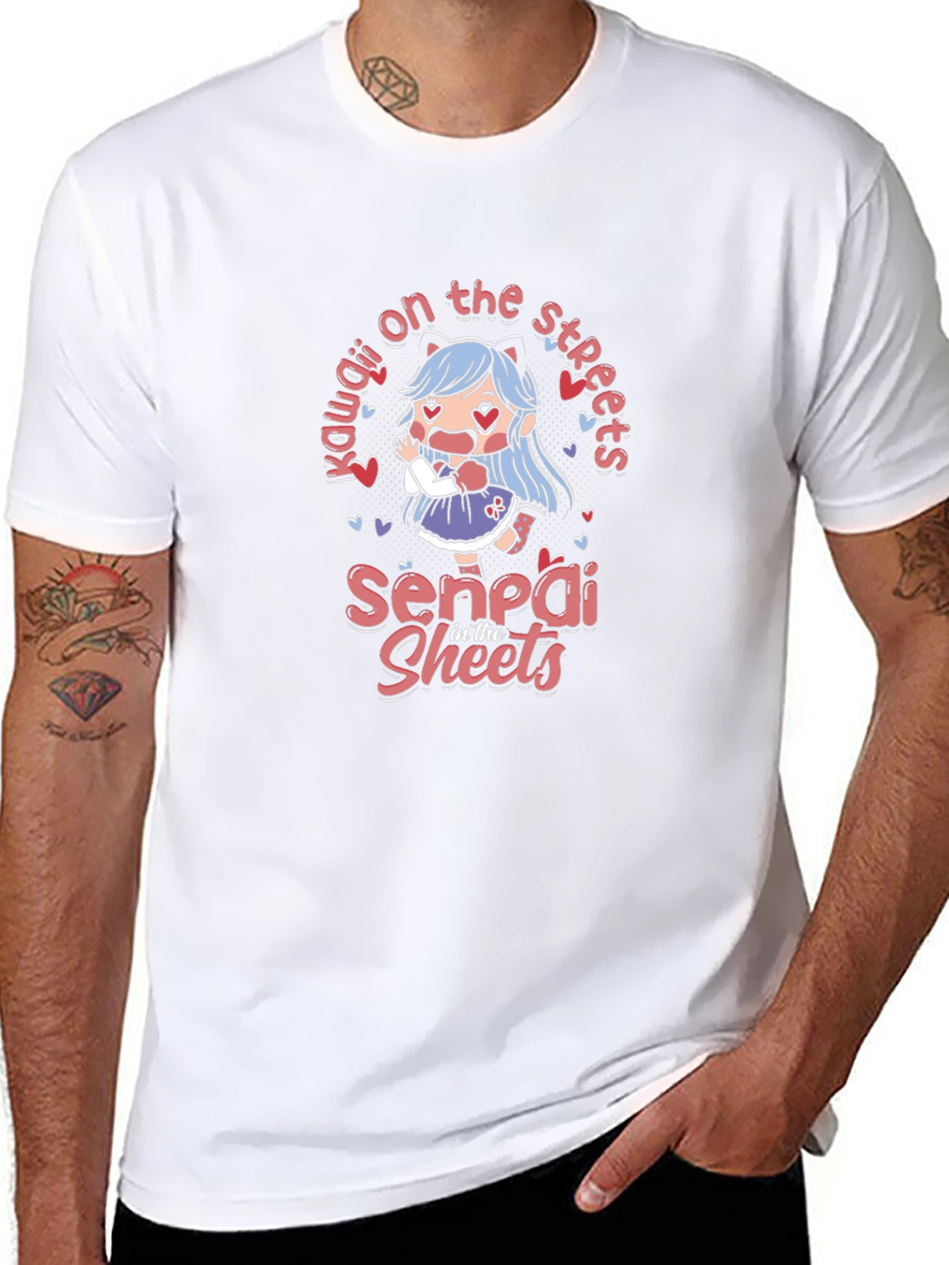 Kawaii Anime T-Shirt - Senpai in the Sheets
