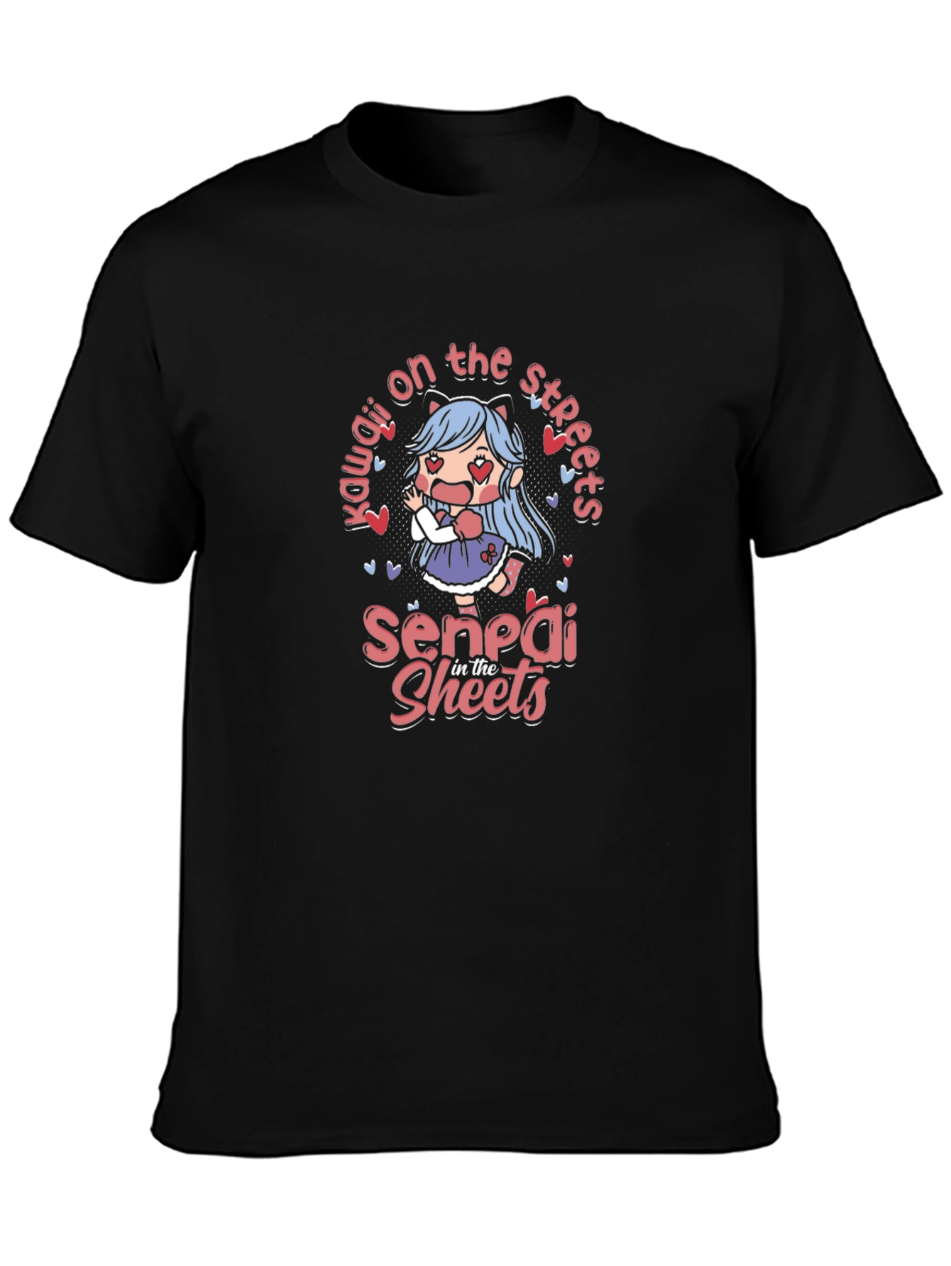 Kawaii Anime T-Shirt - Senpai in the Sheets