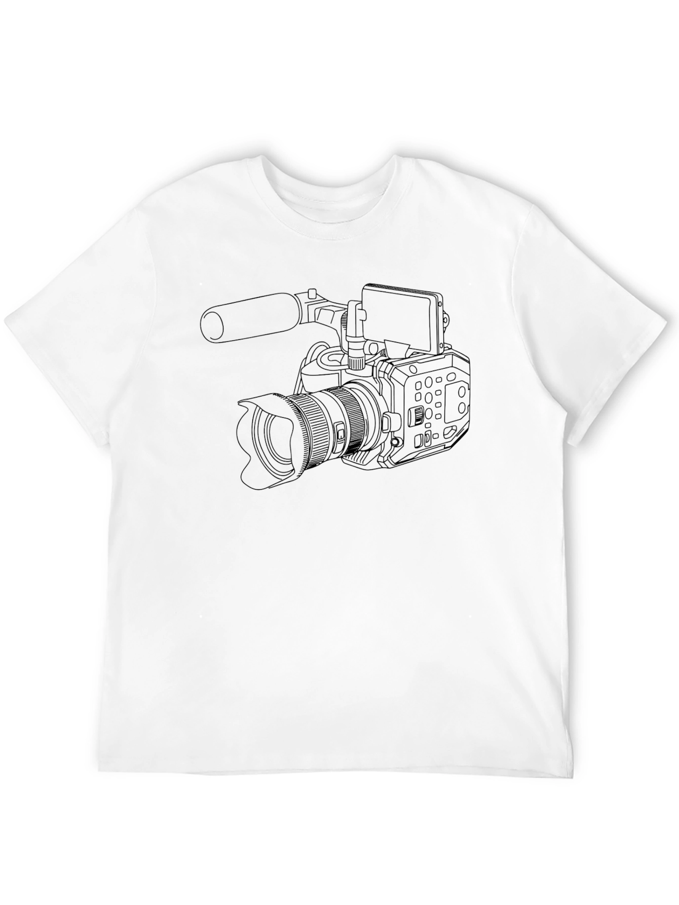 Camera Graphic Black T-Shirt for Videographers