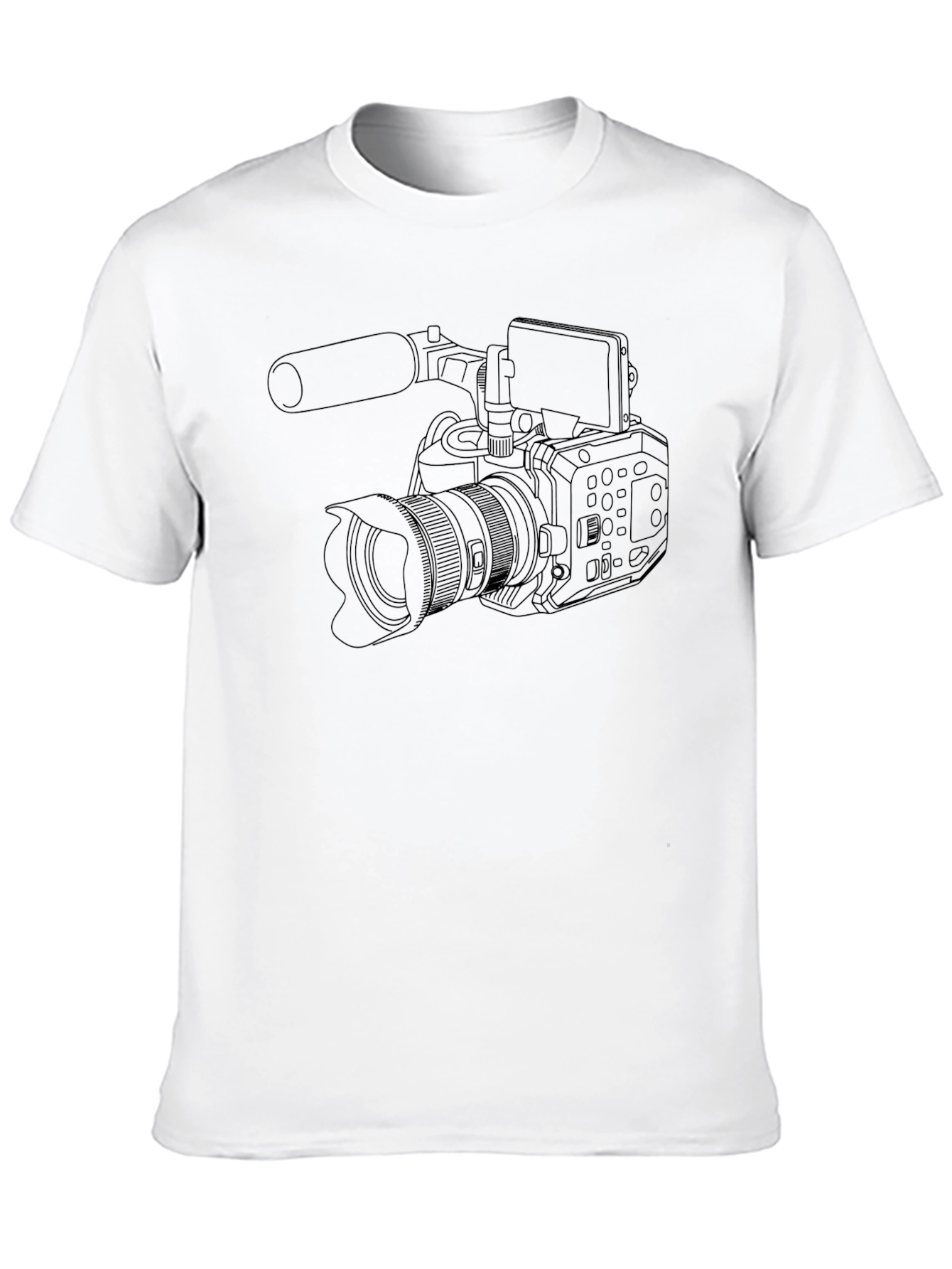 Camera Graphic Black T-Shirt for Videographers