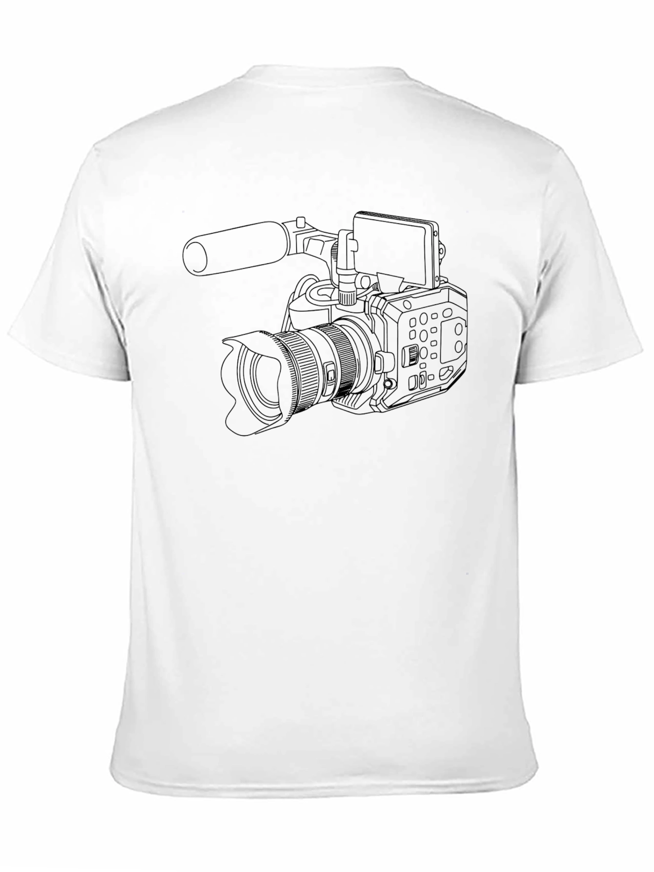 Camera Graphic Black T-Shirt for Videographers