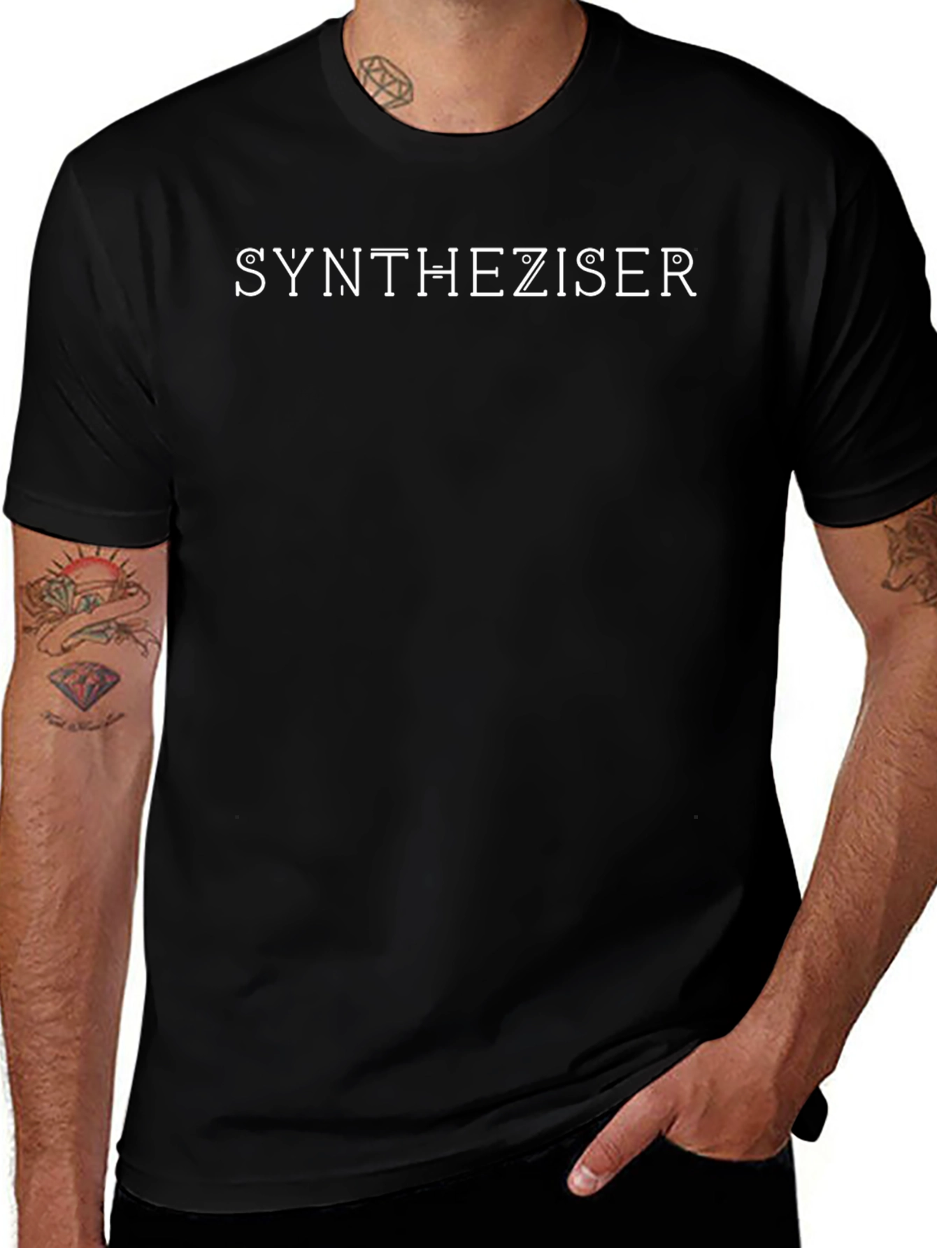 Synthesizer Graphic T-Shirt - Classic Black Tee