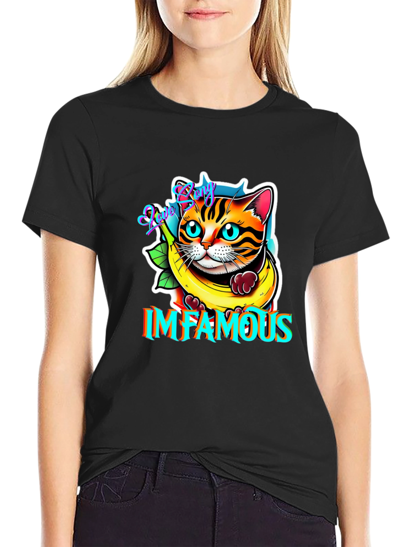 Infamous Cat Banana Graphic Tee