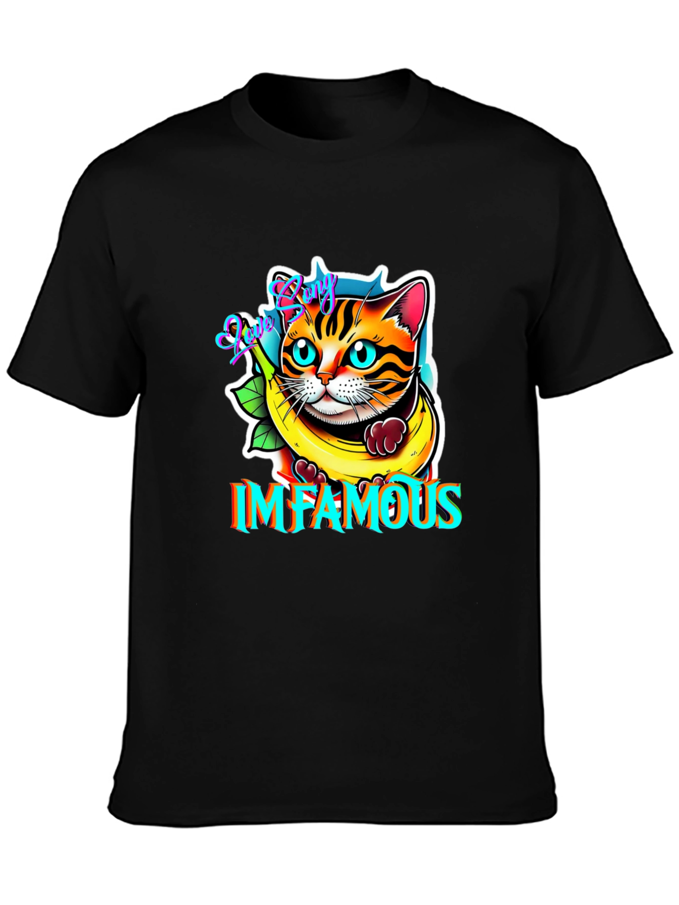Infamous Cat Banana Graphic Tee