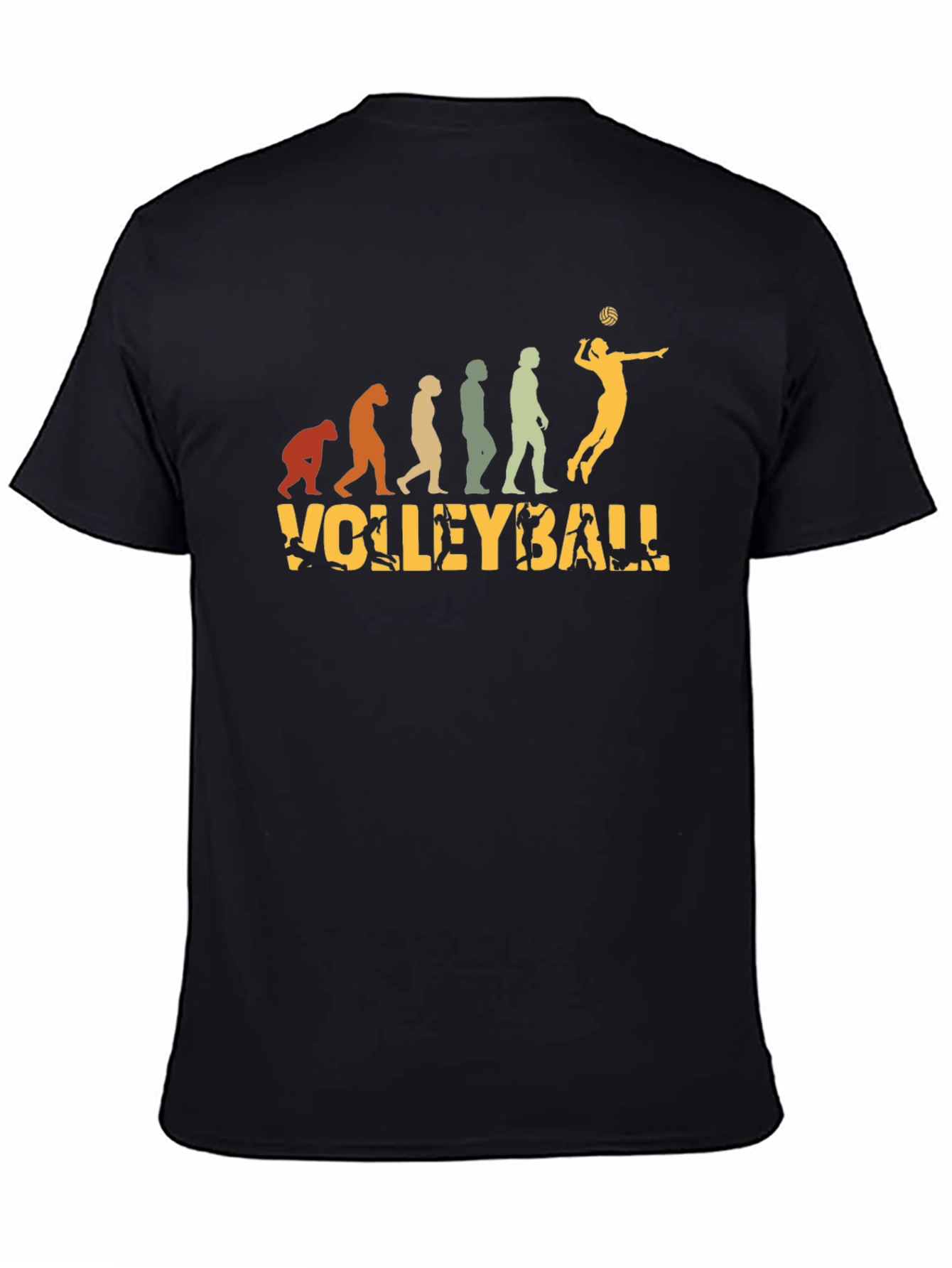 Volleyball Evolution Black T-Shirt