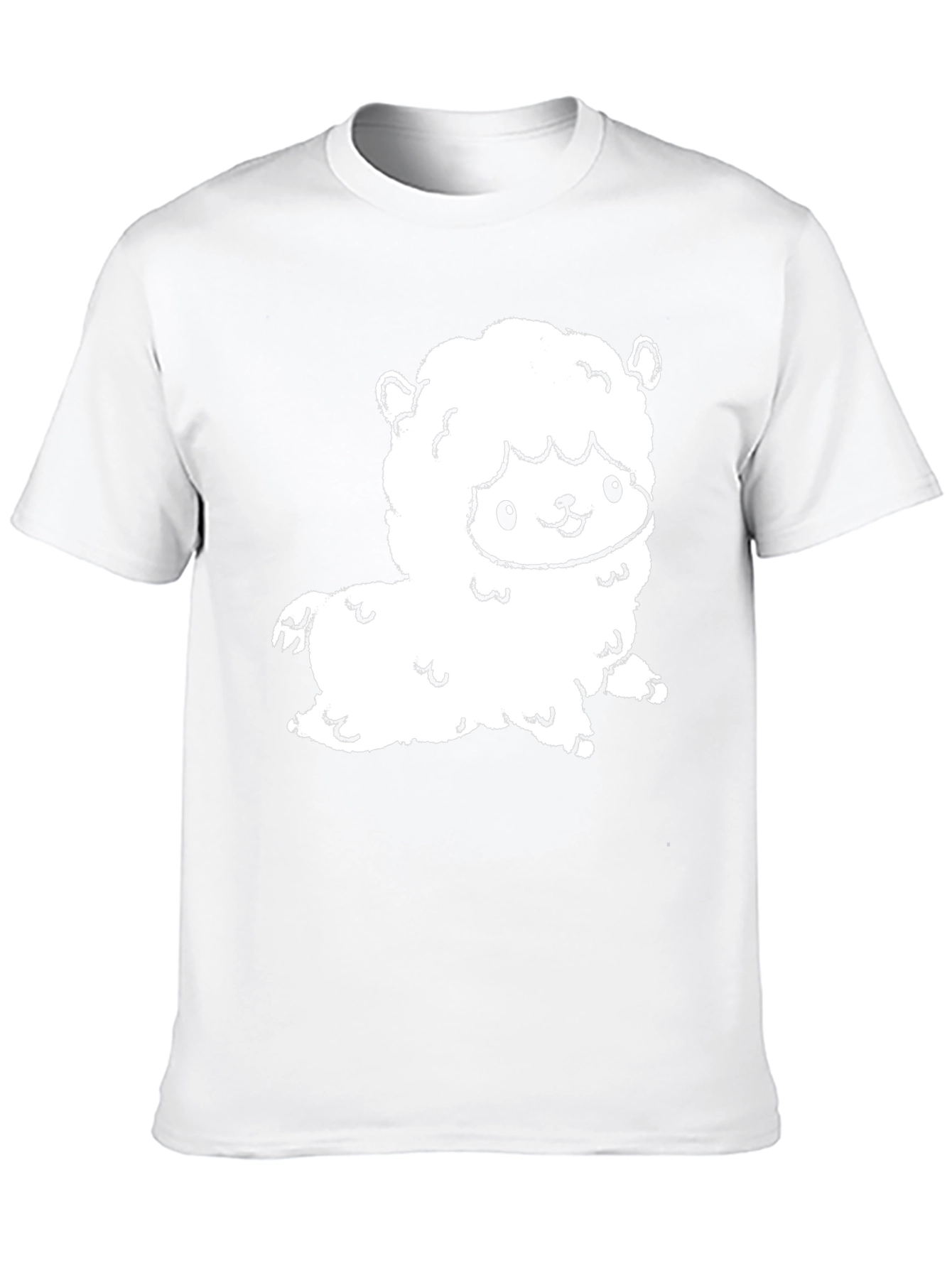 Cute Llama Graphic Tee - Black Cotton Shirt