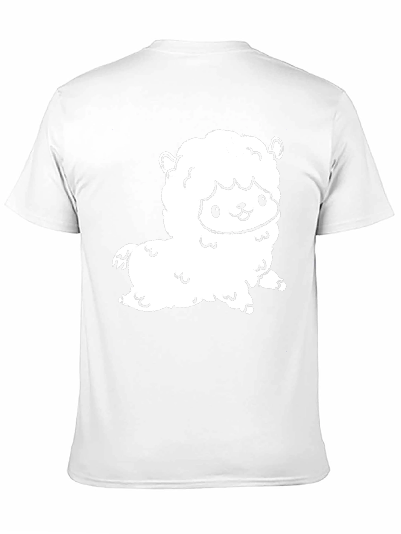 Cute Llama Graphic Tee - Black Cotton Shirt
