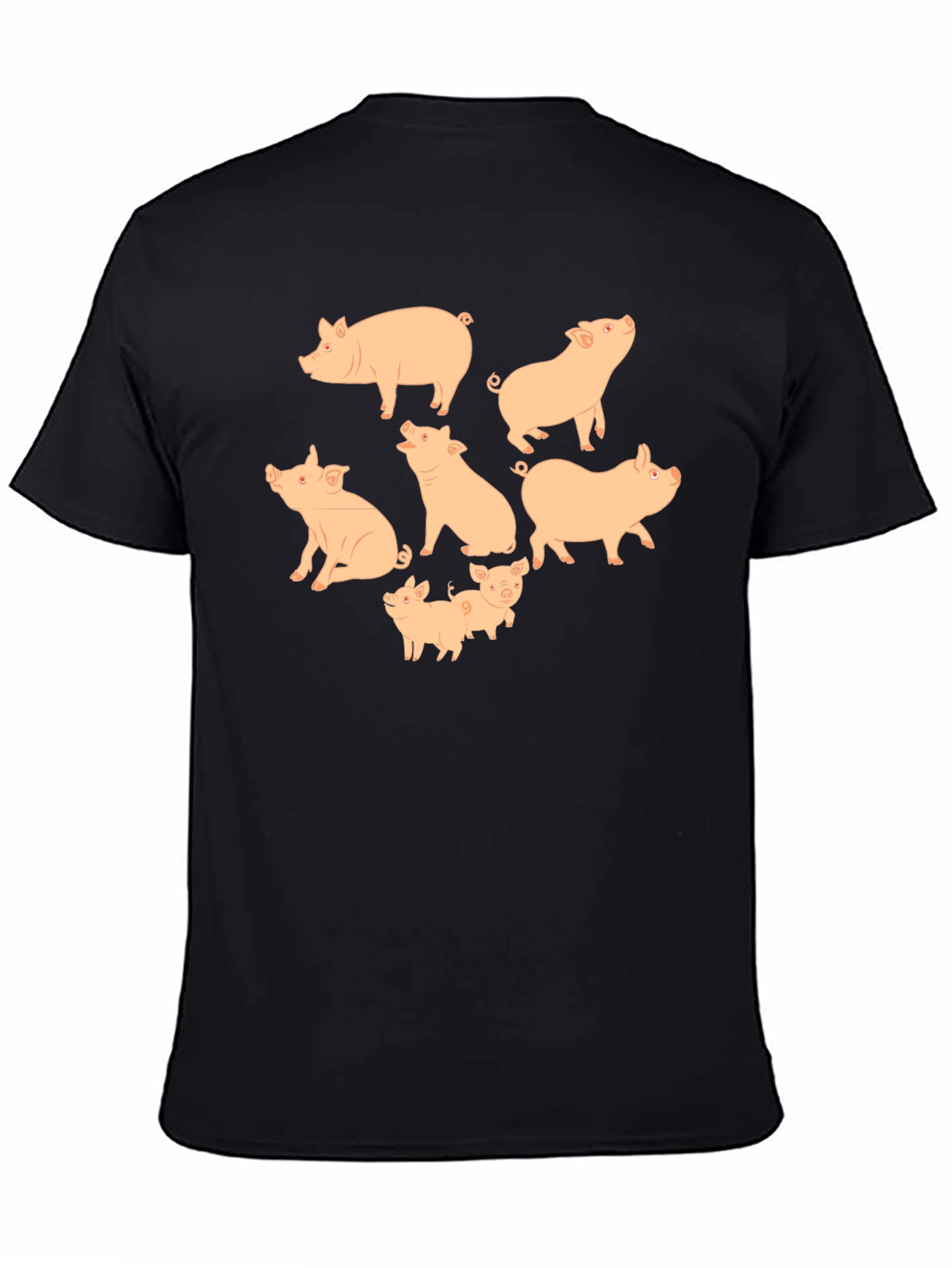 Pig Print Crew Neck T-Shirt
