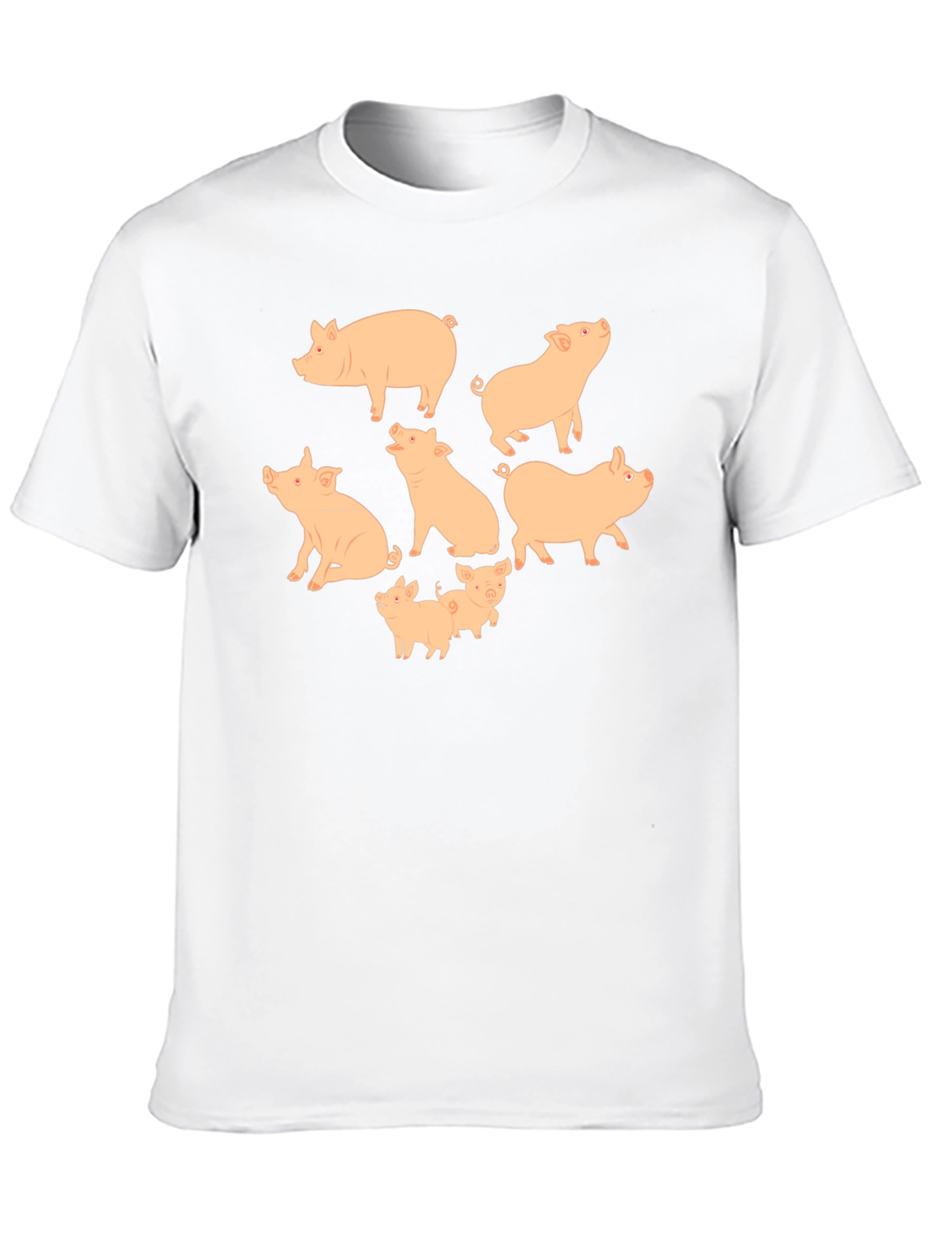 Pig Print Crew Neck T-Shirt