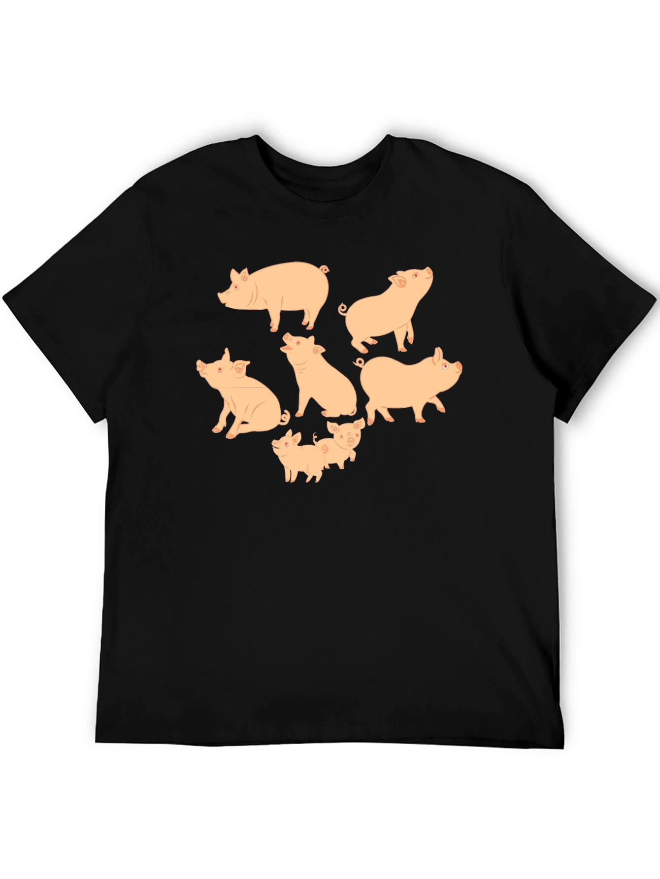 Pig Print Crew Neck T-Shirt