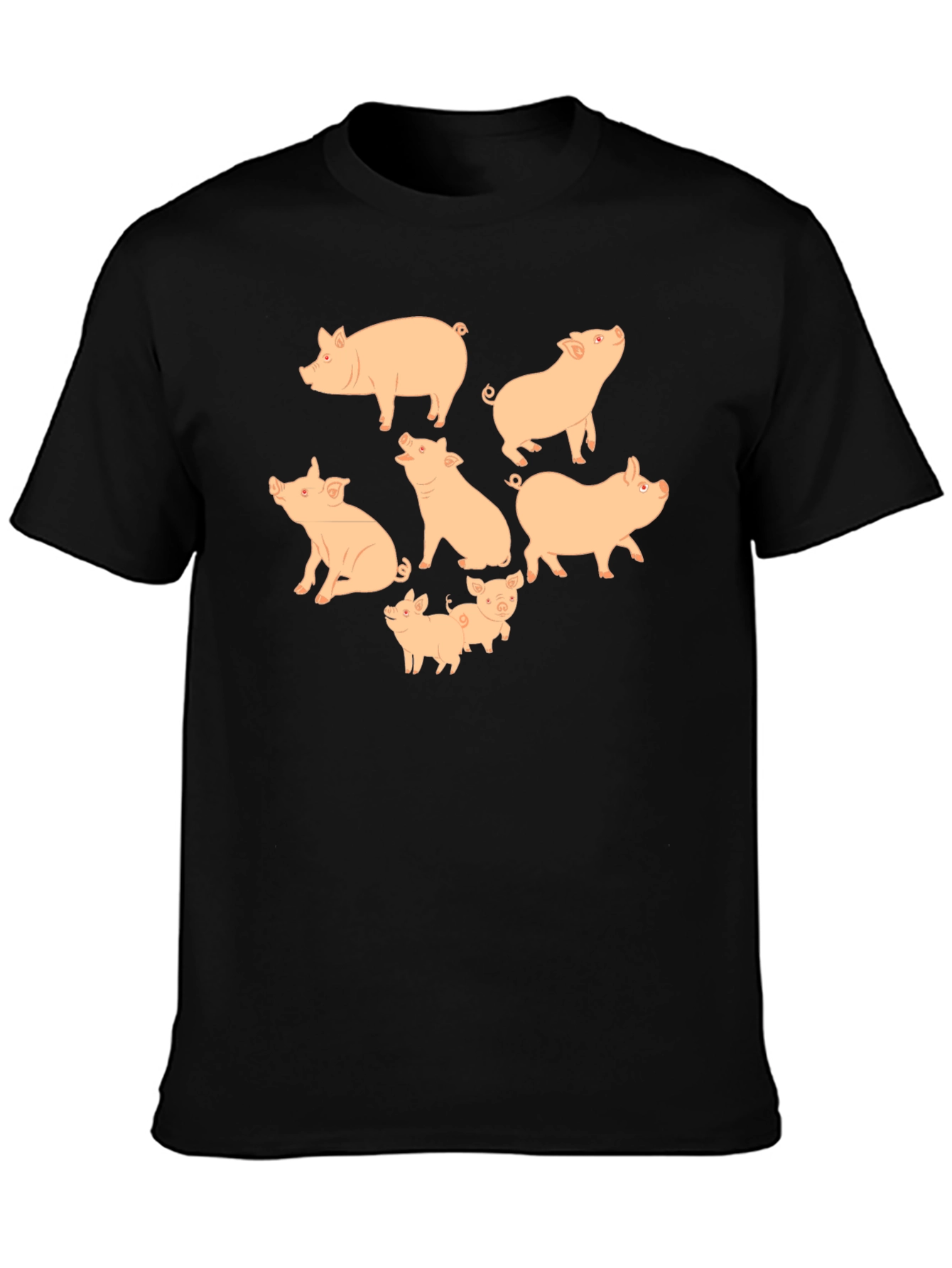 Pig Print Crew Neck T-Shirt