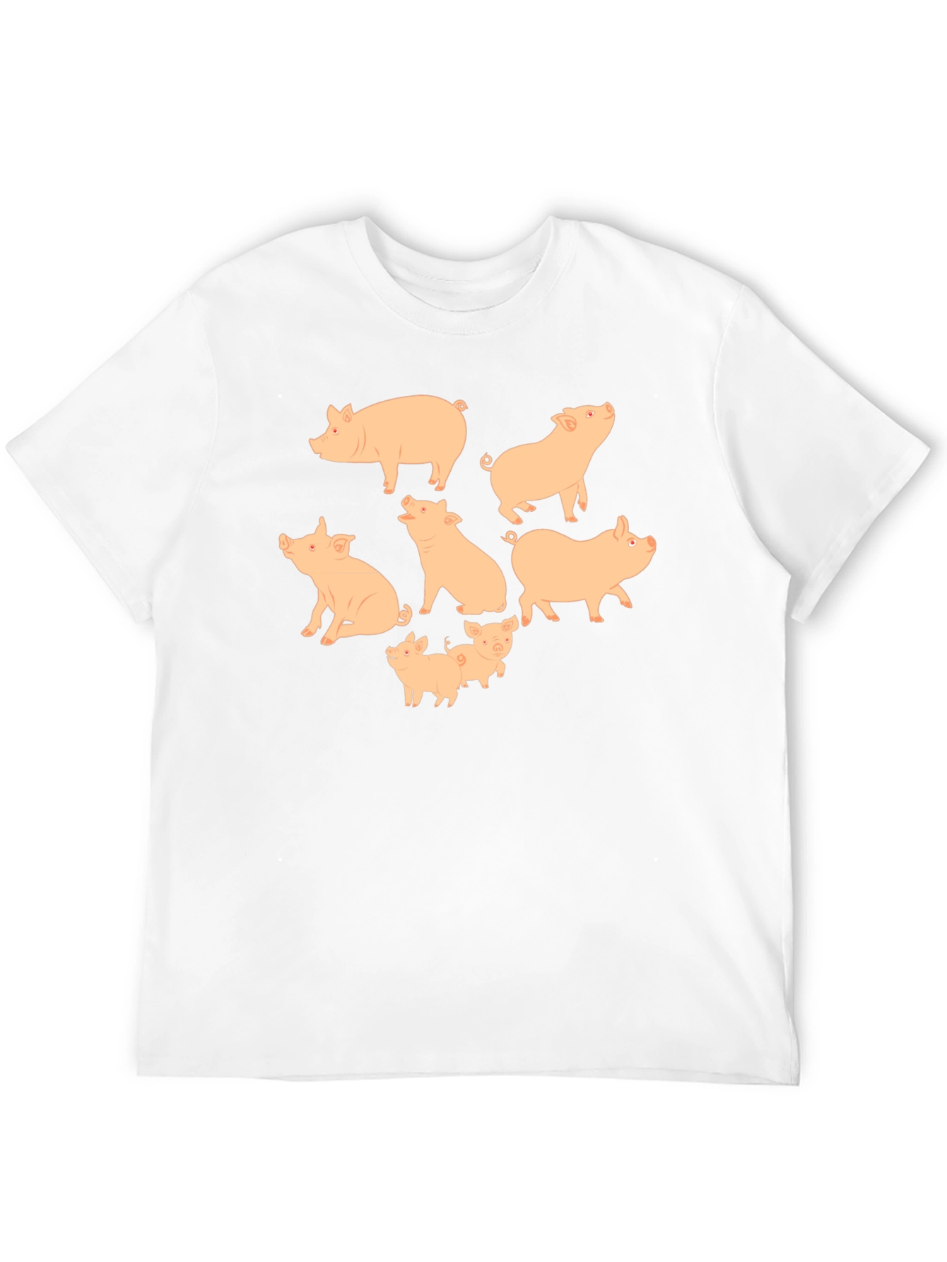 Pig Print Crew Neck T-Shirt