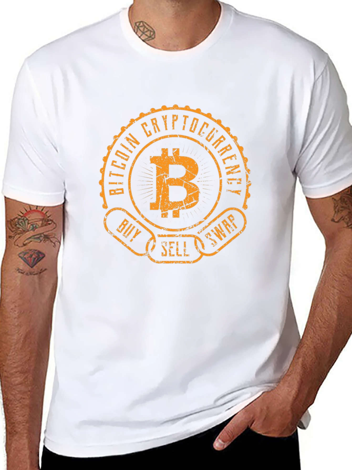 Bitcoin Cryptocurrency Graphic Tee - Buy Sell Swap