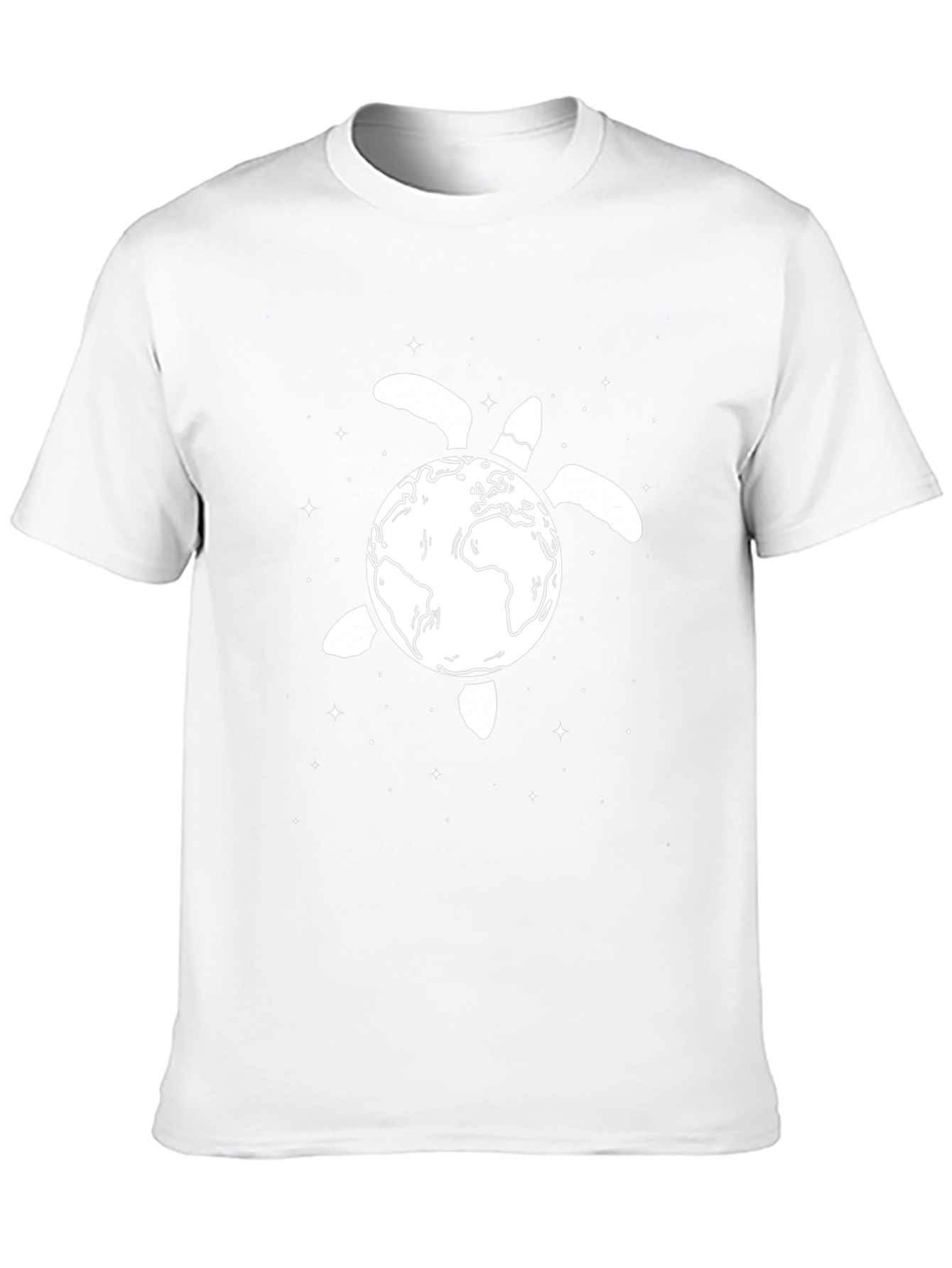 Earth Turtle Graphic Tee - Black Cotton T-Shirt