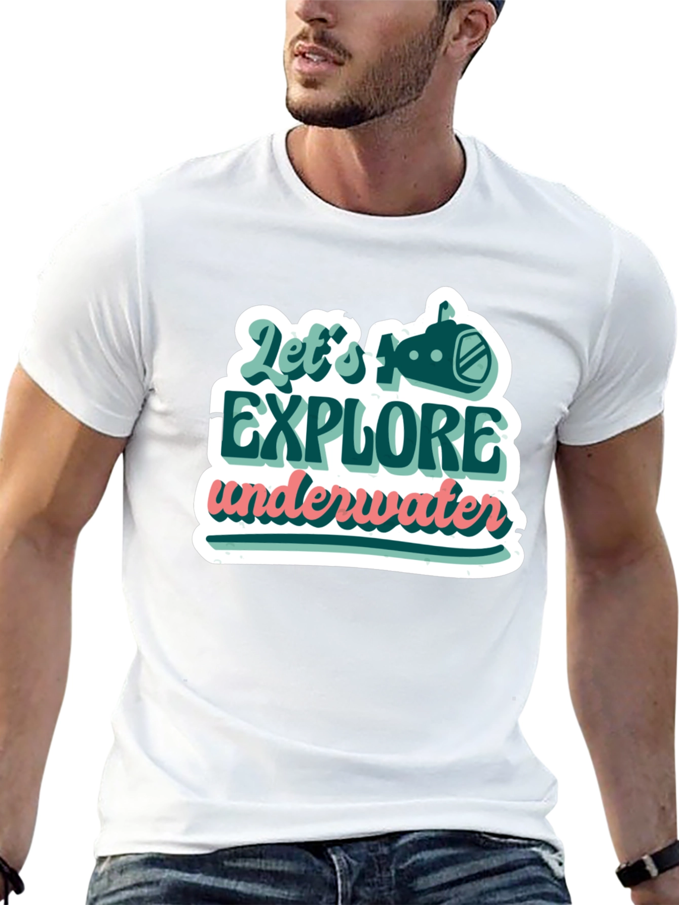 Explore Underwater Graphic Tee - Trendy Design