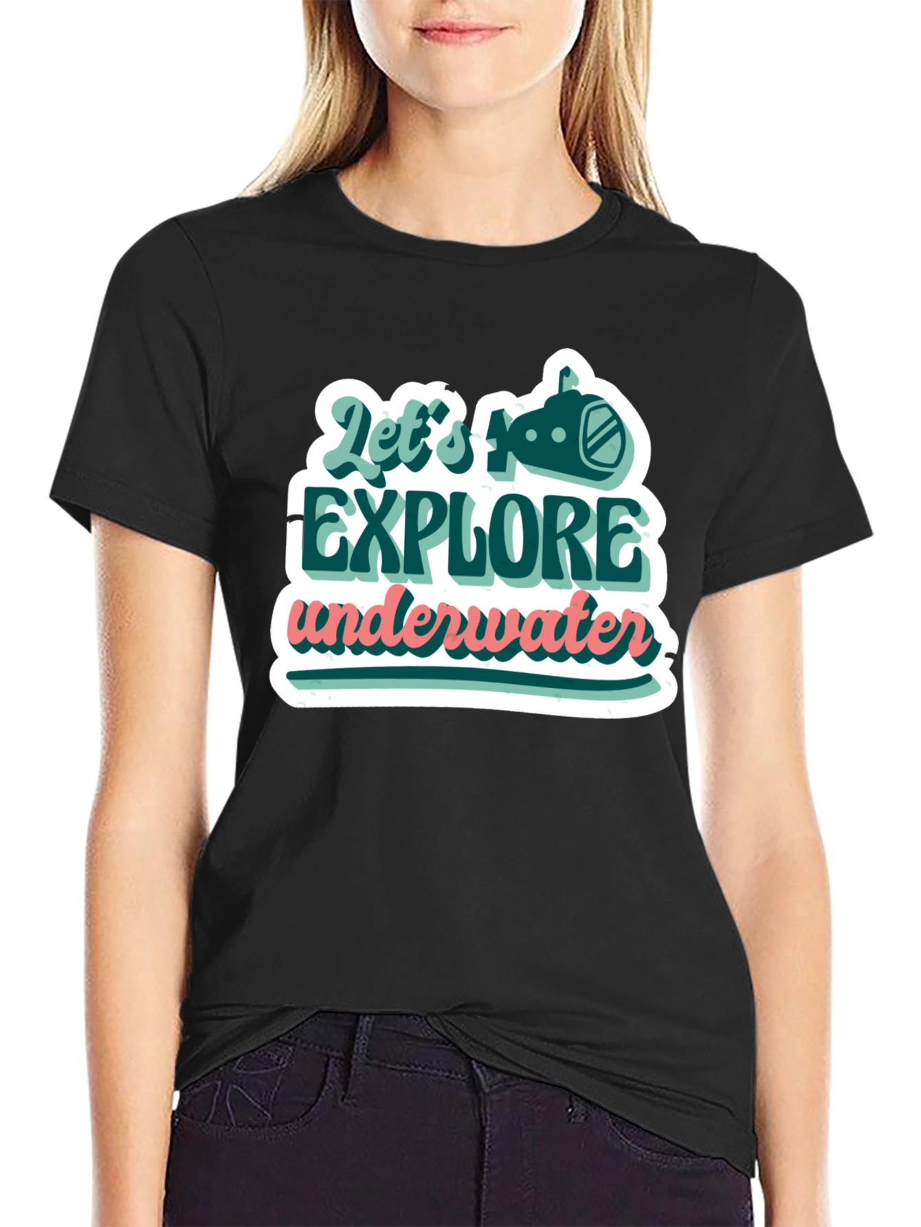 Explore Underwater Graphic Tee - Trendy Design