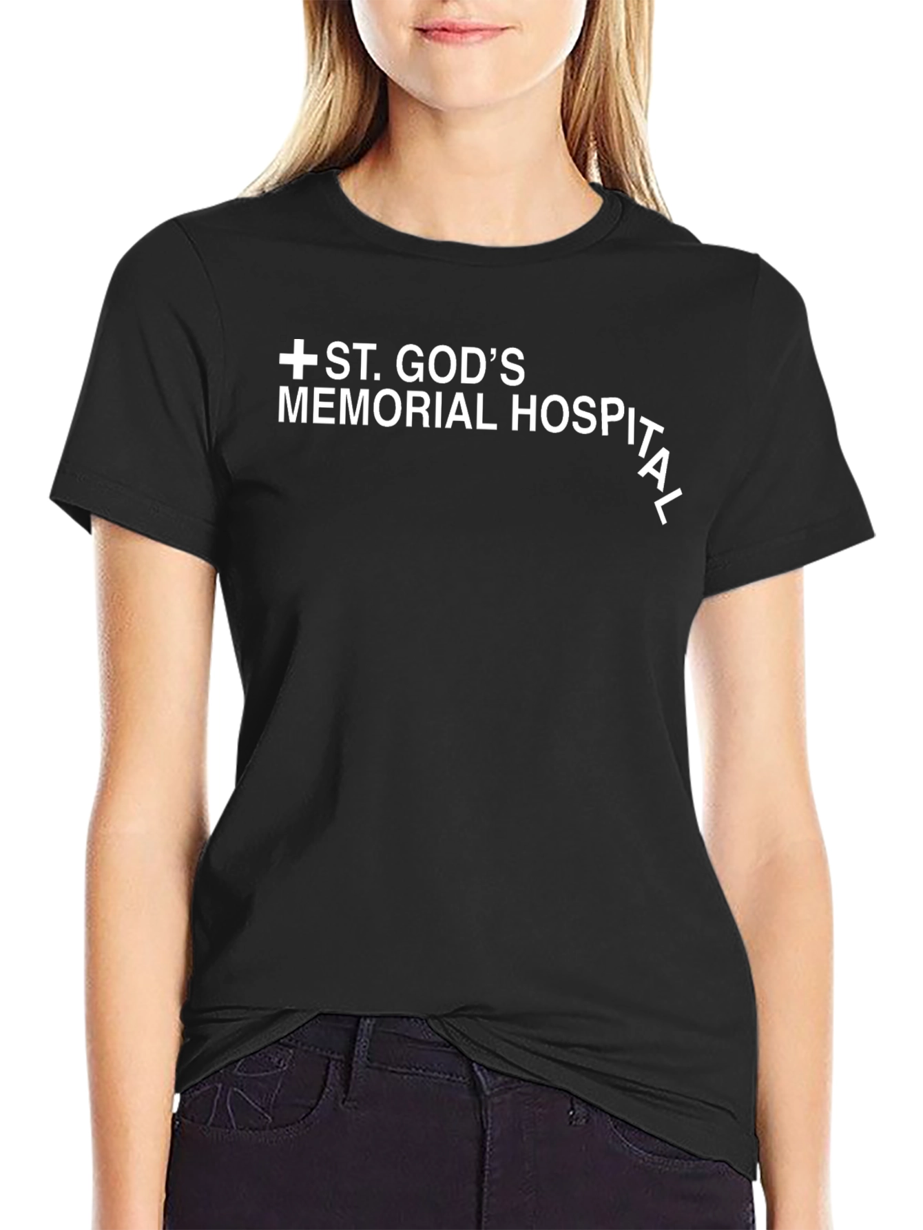 St. Gods Memorial Hospital Black T-Shirt
