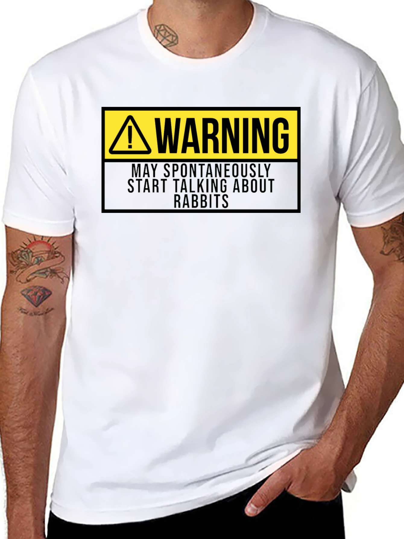 Warning: May Spontaneously Talk About Rabbits T-Shirt