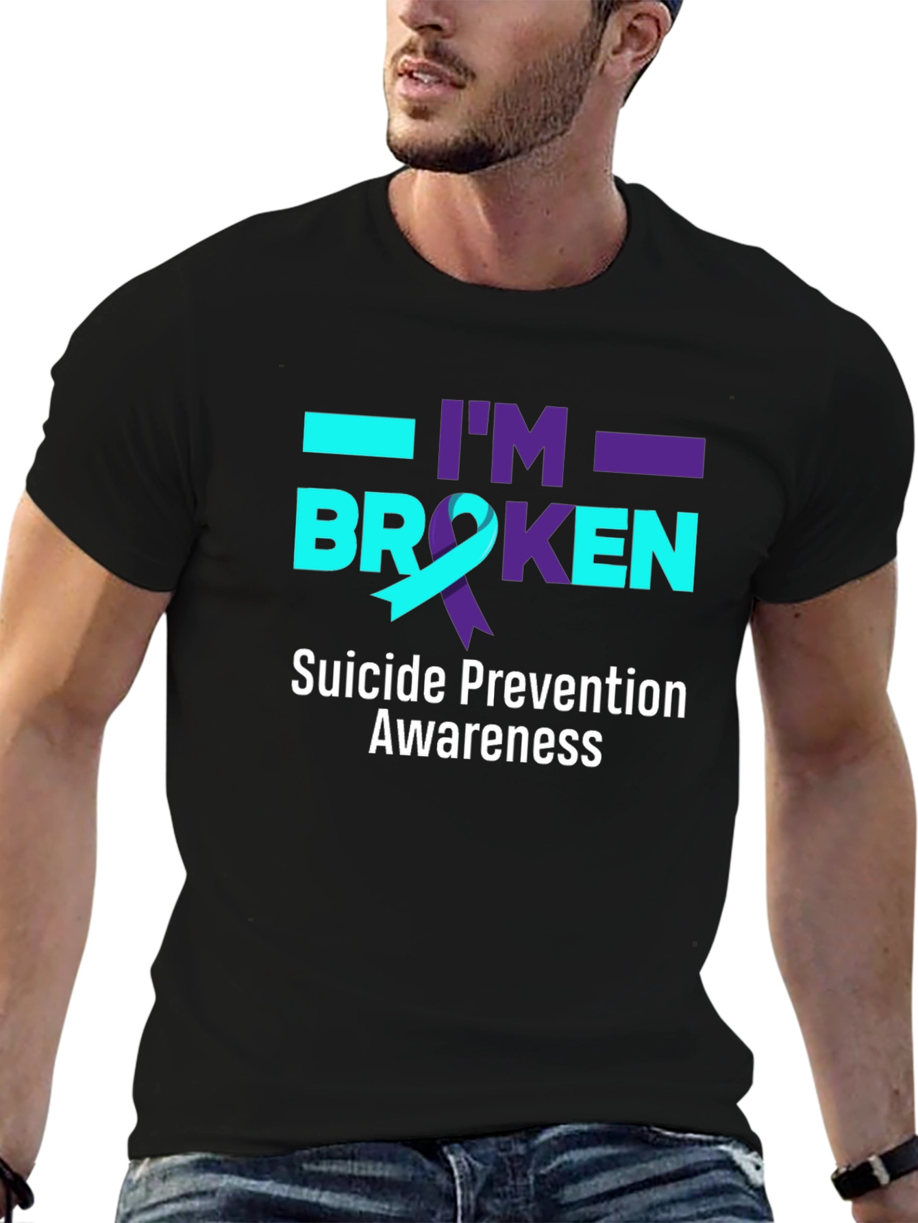 Suicide Prevention Awareness T-Shirt - Im Broken