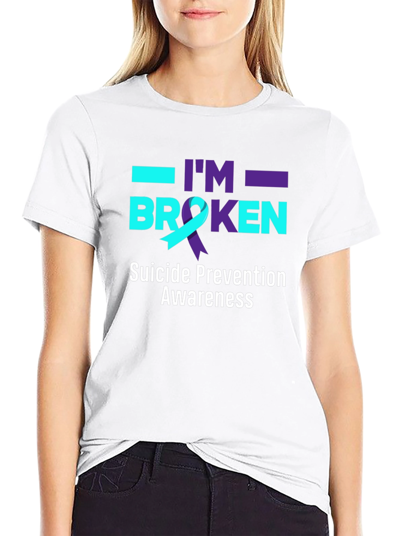 Suicide Prevention Awareness T-Shirt - Im Broken