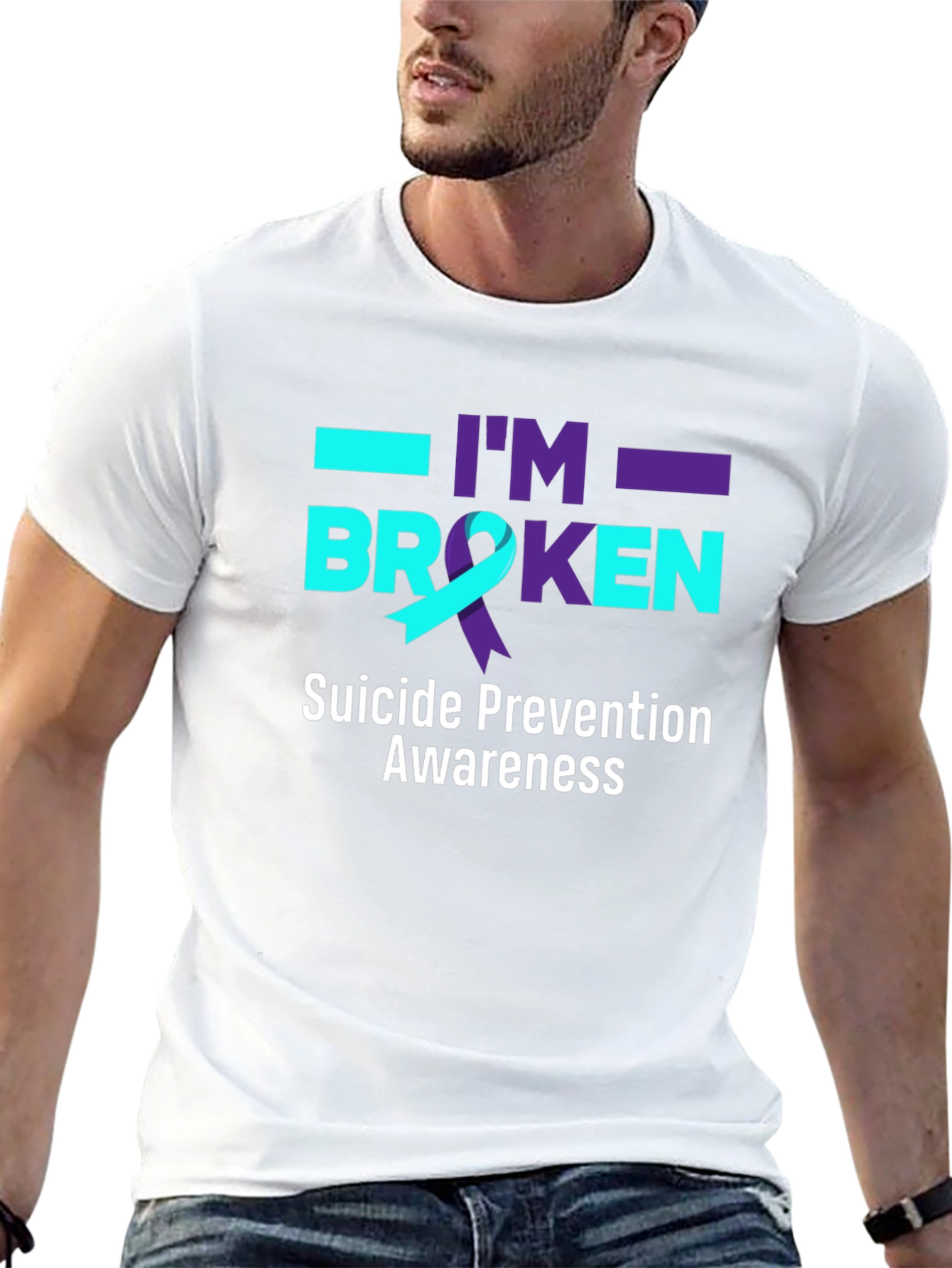 Suicide Prevention Awareness T-Shirt - Im Broken