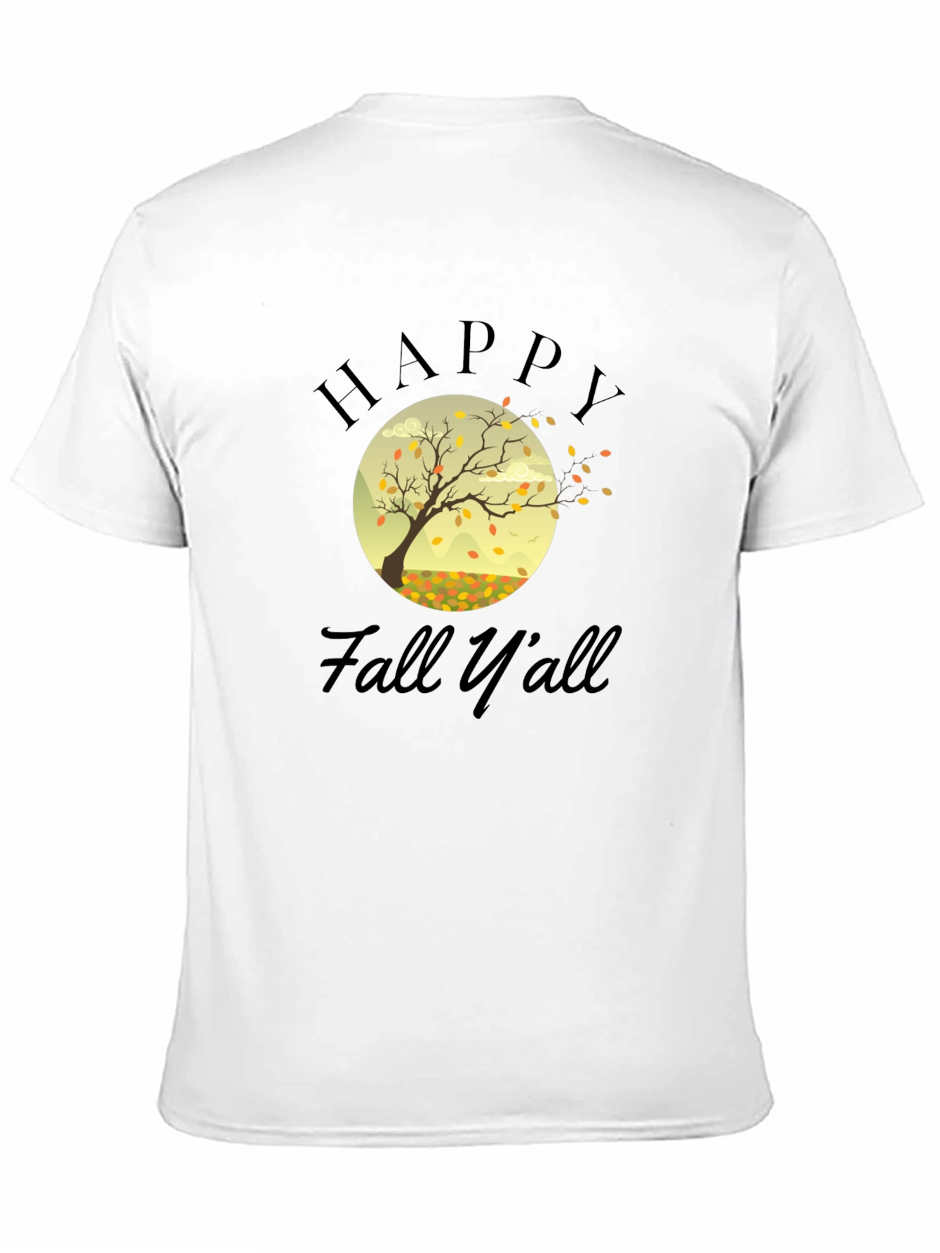 Happy Fall Yall Graphic Tee - Autumn Season Shirt