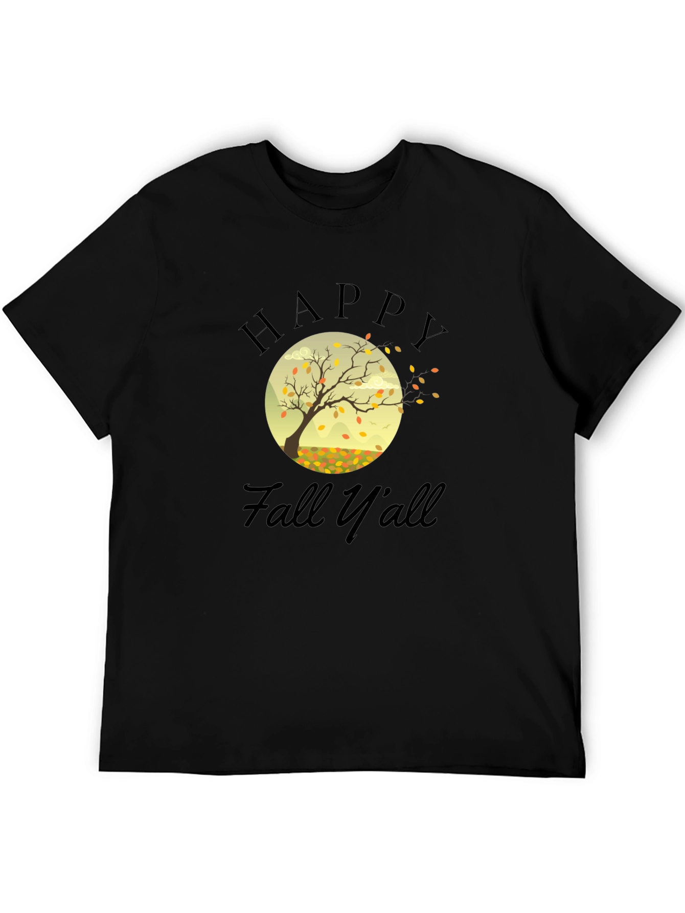 Happy Fall Yall Graphic Tee - Autumn Season Shirt