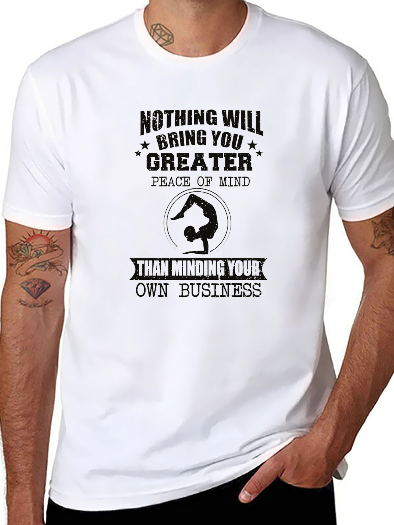 Peace of Mind Graphic Black T-Shirt