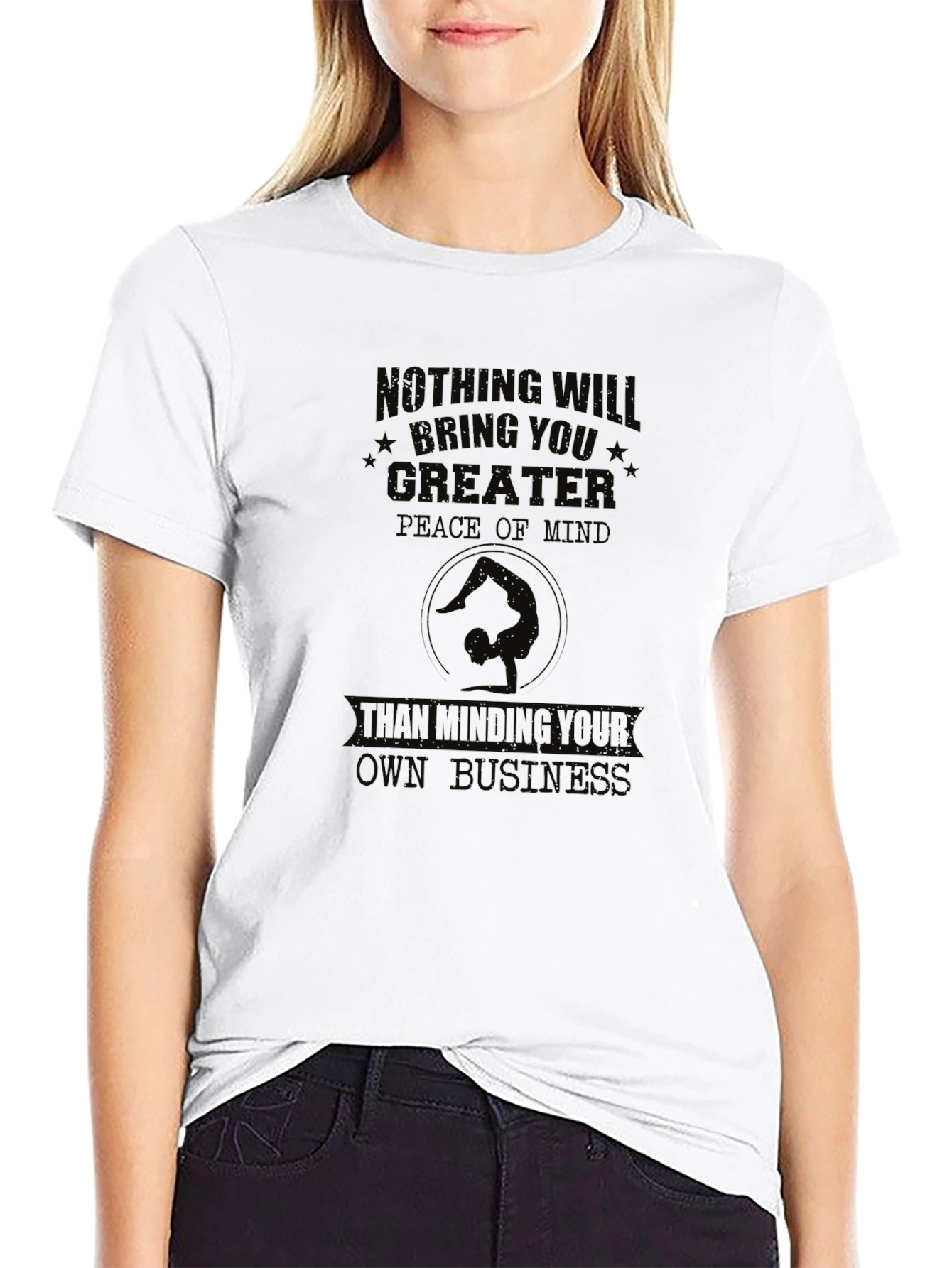 Peace of Mind Graphic Black T-Shirt