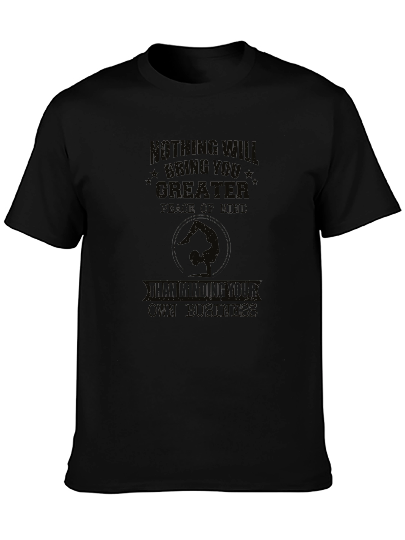 Peace of Mind Graphic Black T-Shirt