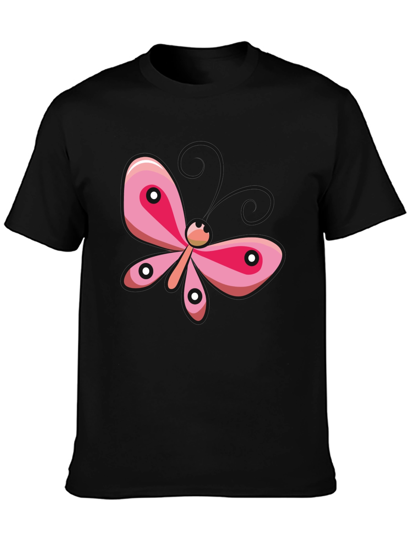 Pink Butterfly Graphic T-Shirt
