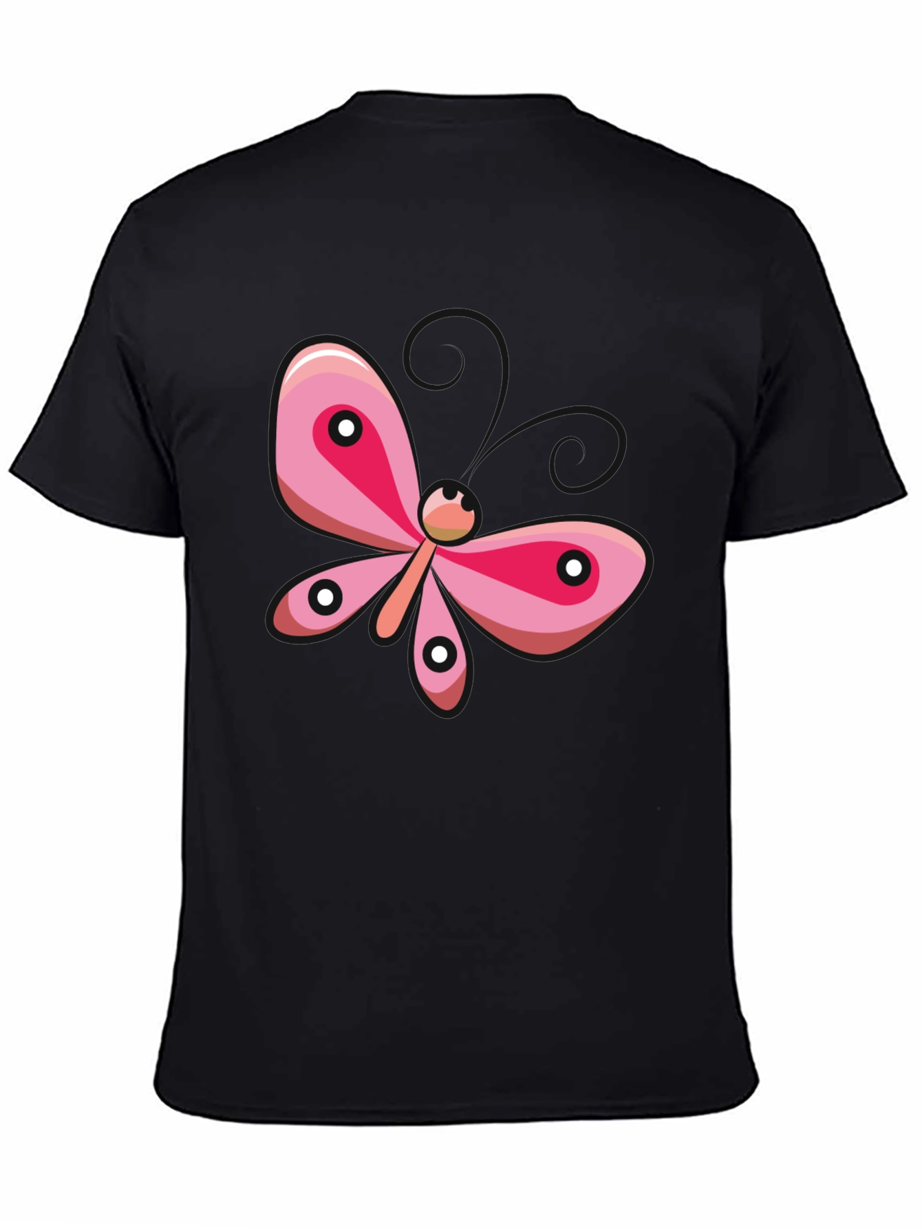 Pink Butterfly Graphic T-Shirt