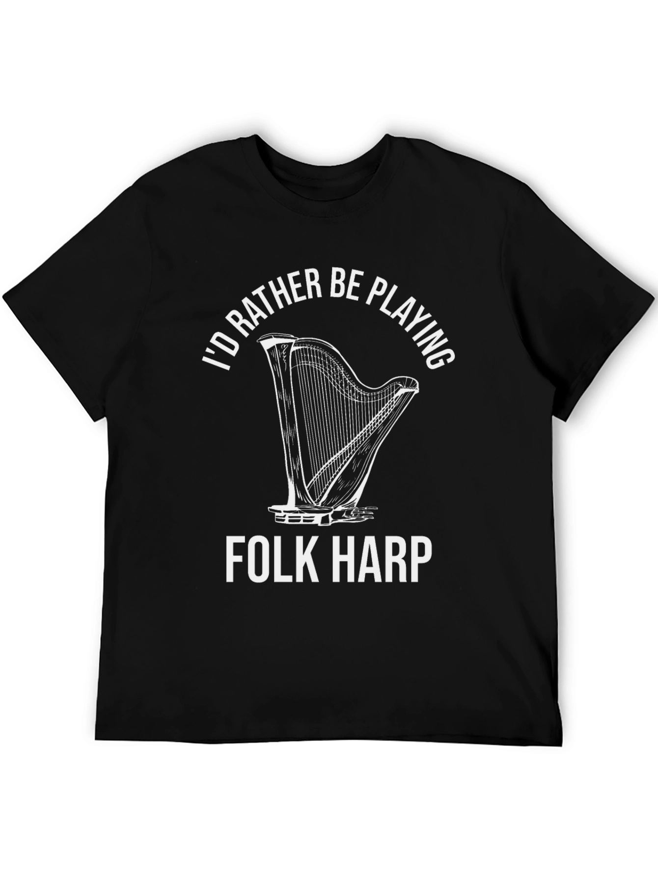 Folk Harp T-Shirt - Musician Graphic Tee