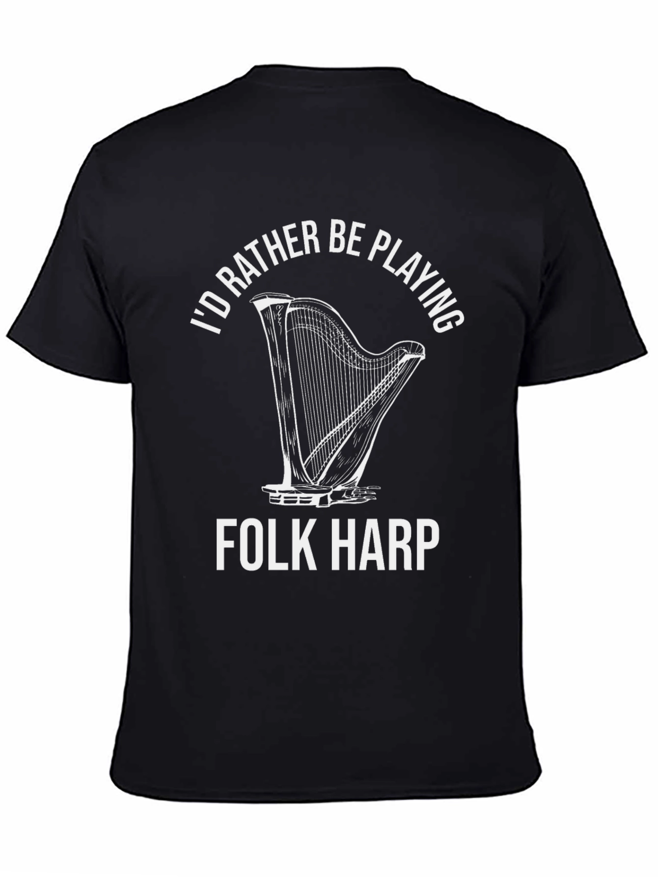 Folk Harp T-Shirt - Musician Graphic Tee