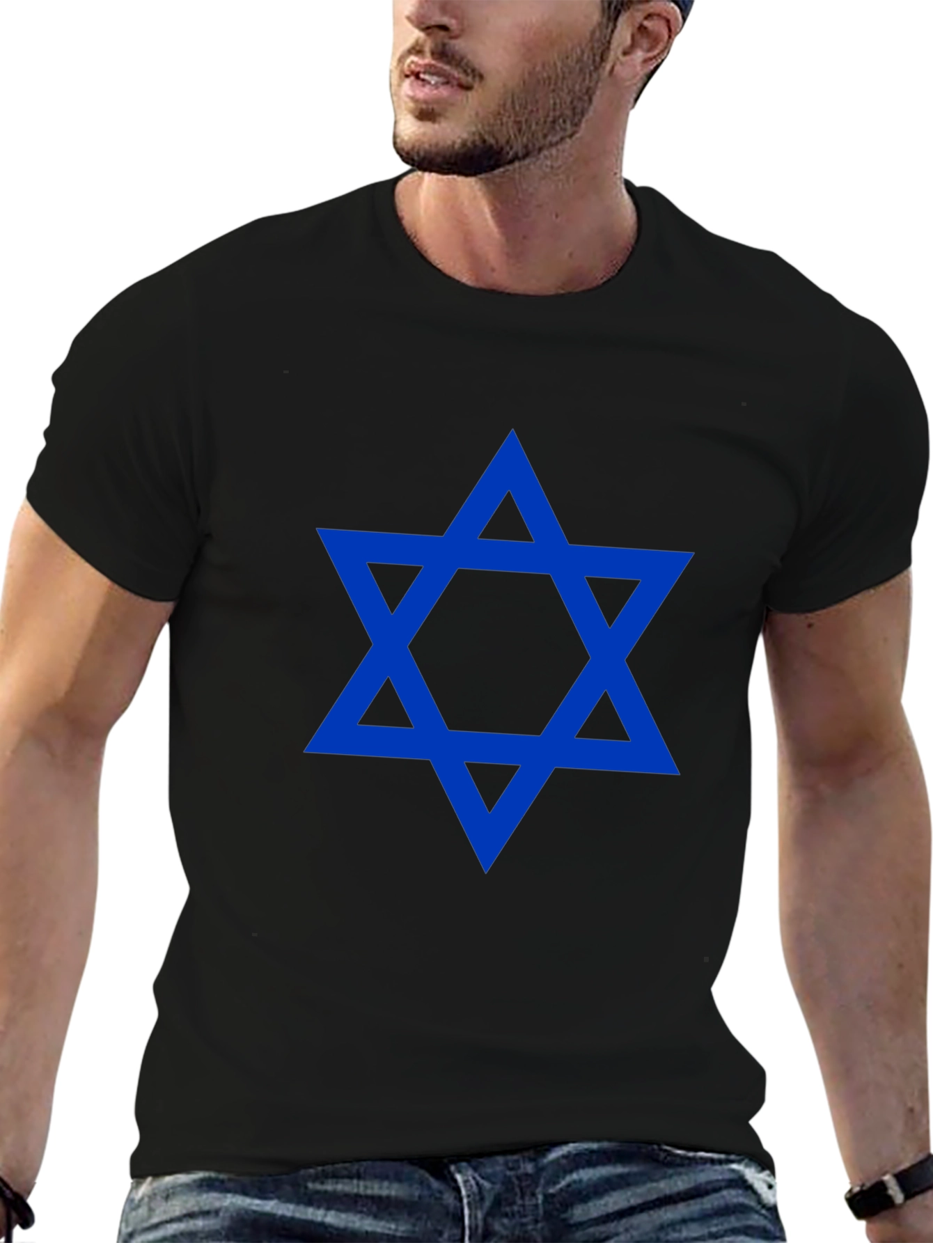 Star of David T-Shirt - Black Jewish Pride Tee