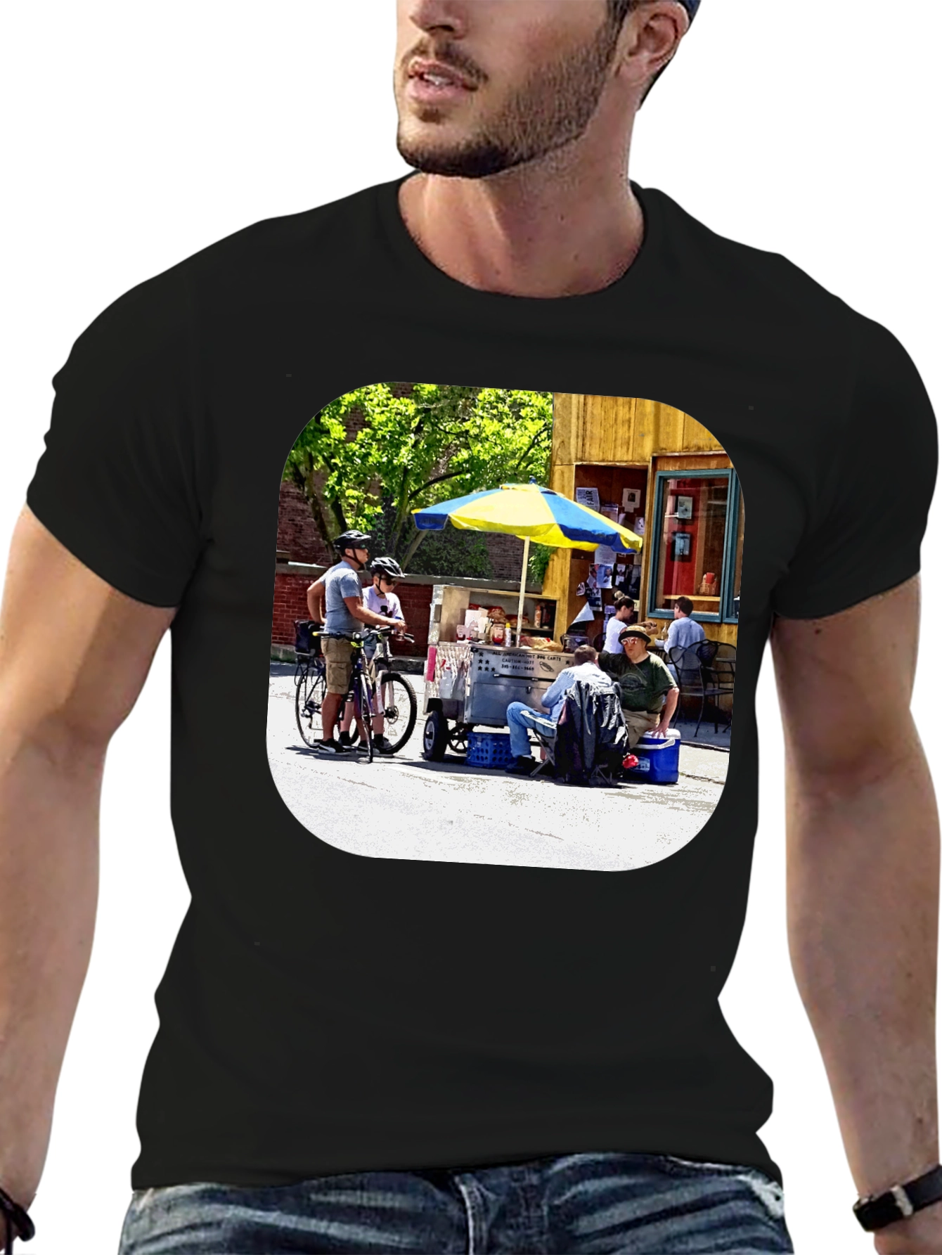 Novelty T-Shirt with Outdoor Scene