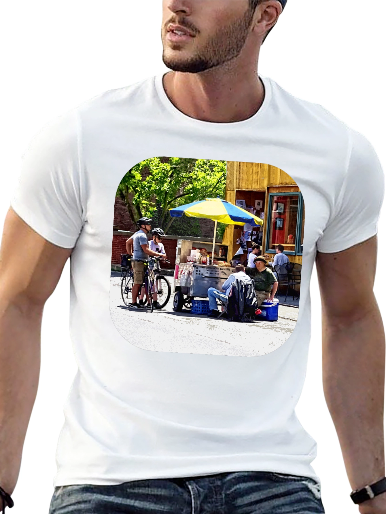Novelty T-Shirt with Outdoor Scene