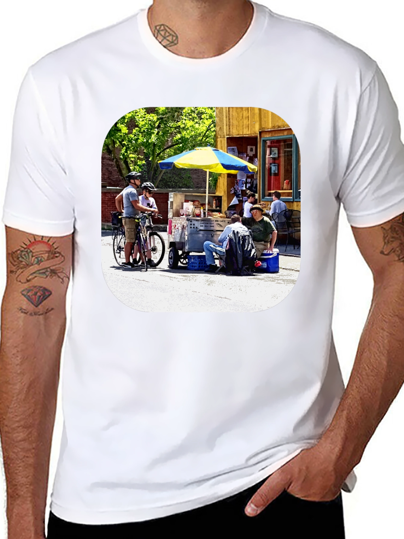 Novelty T-Shirt with Outdoor Scene