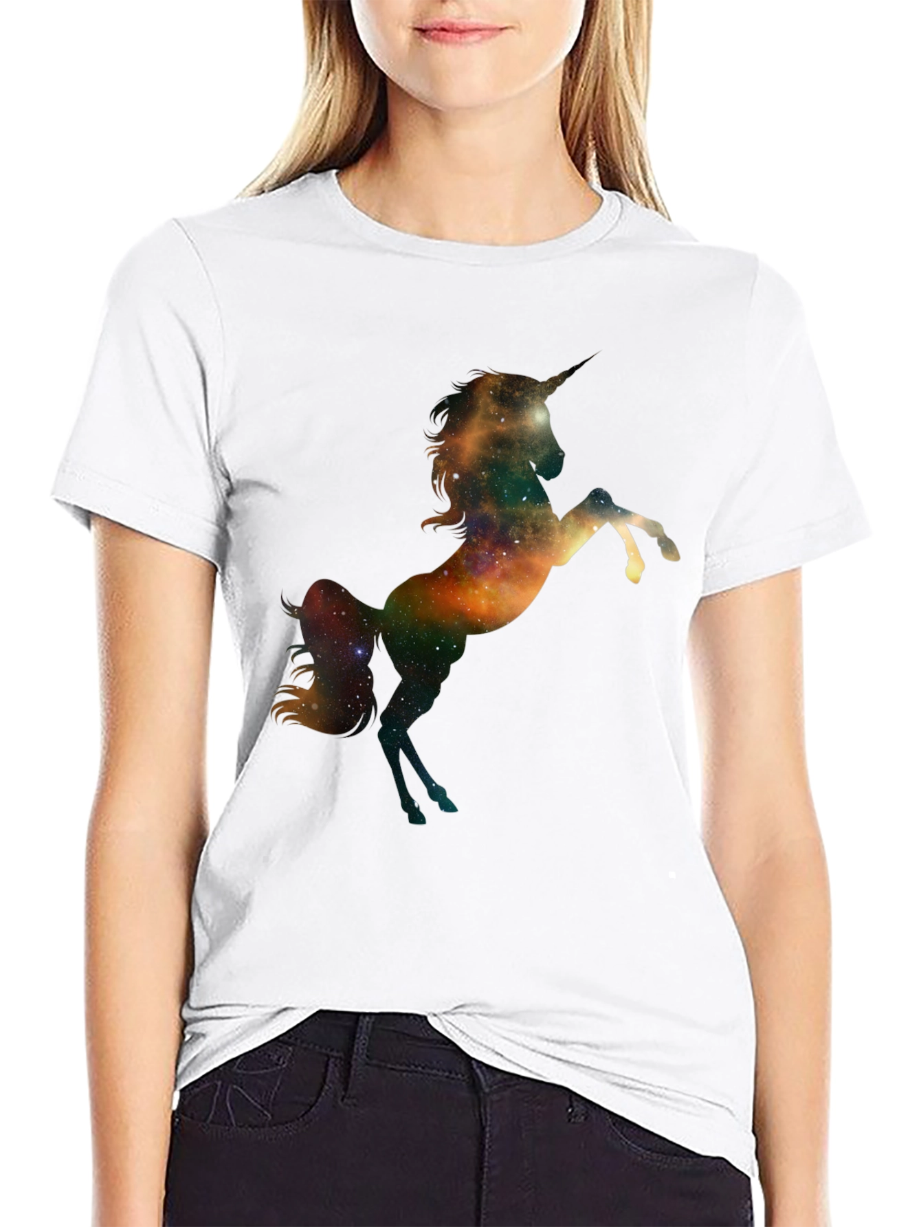Galaxy Unicorn Black T-Shirt