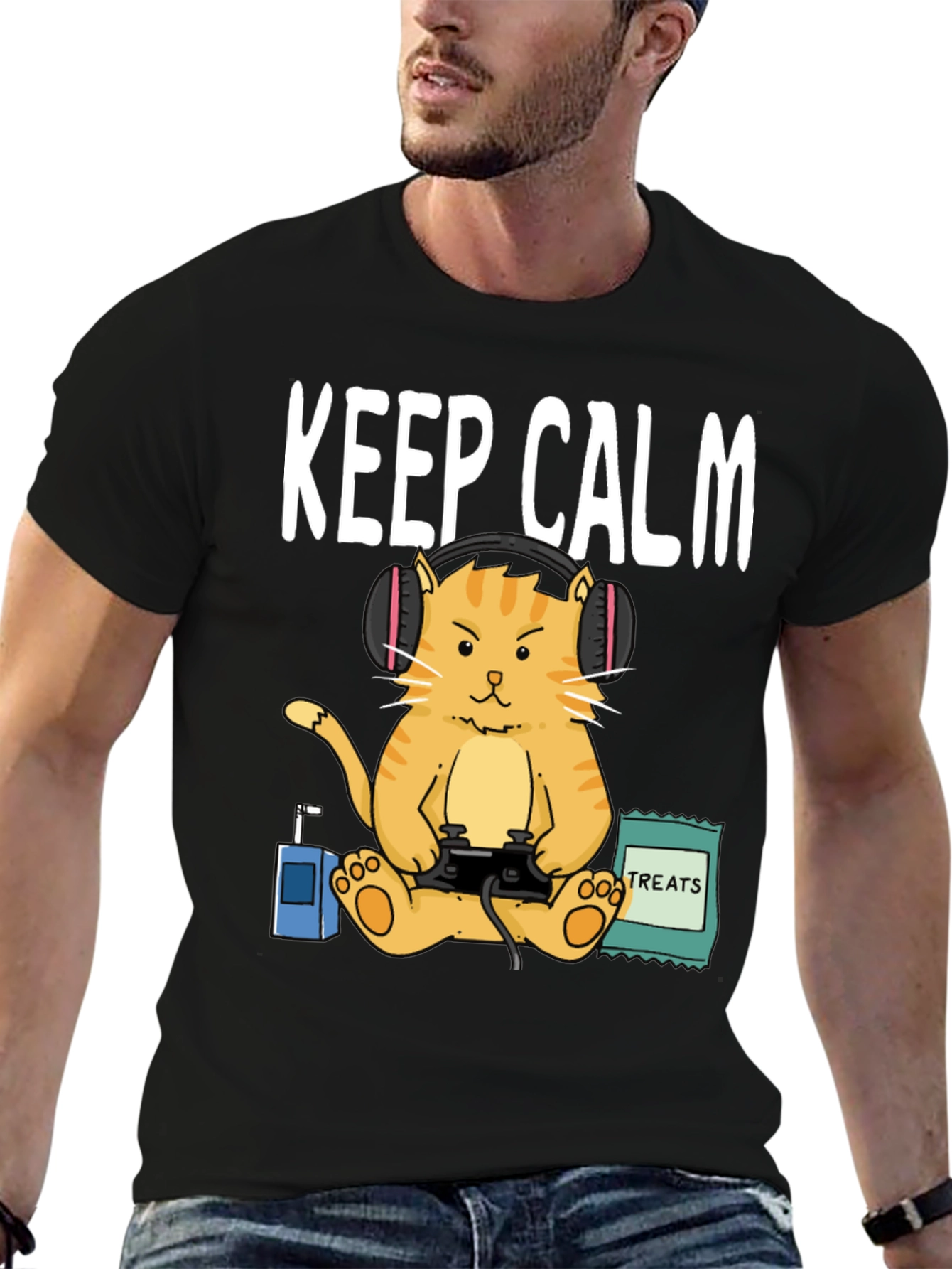 Keep Calm Gamer Cat T-Shirt