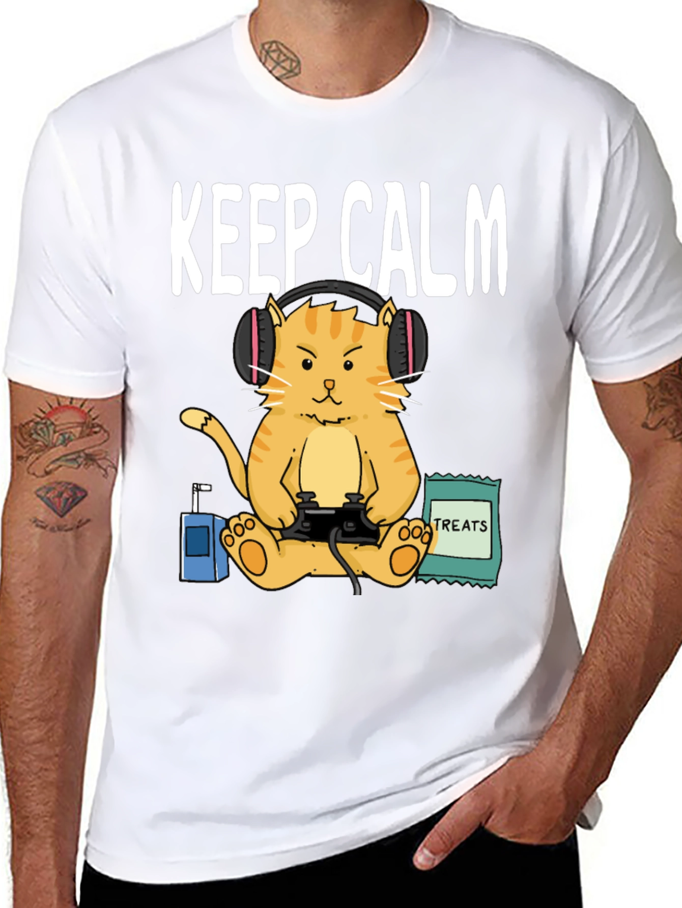 Keep Calm Gamer Cat T-Shirt
