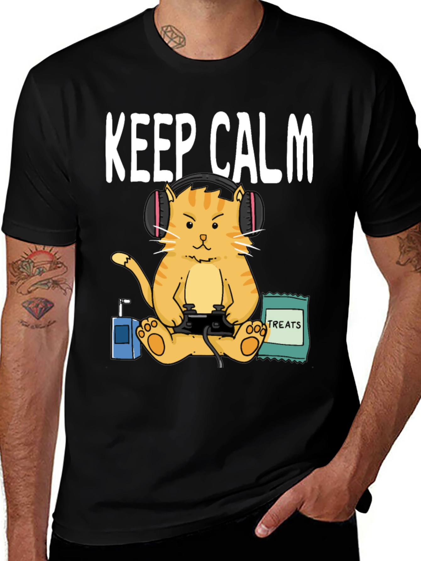 Keep Calm Gamer Cat T-Shirt