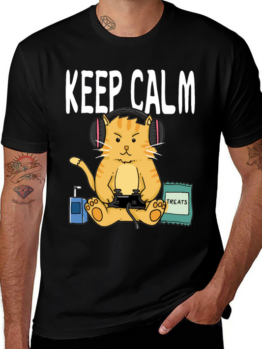 Keep Calm Gamer Cat T-Shirt