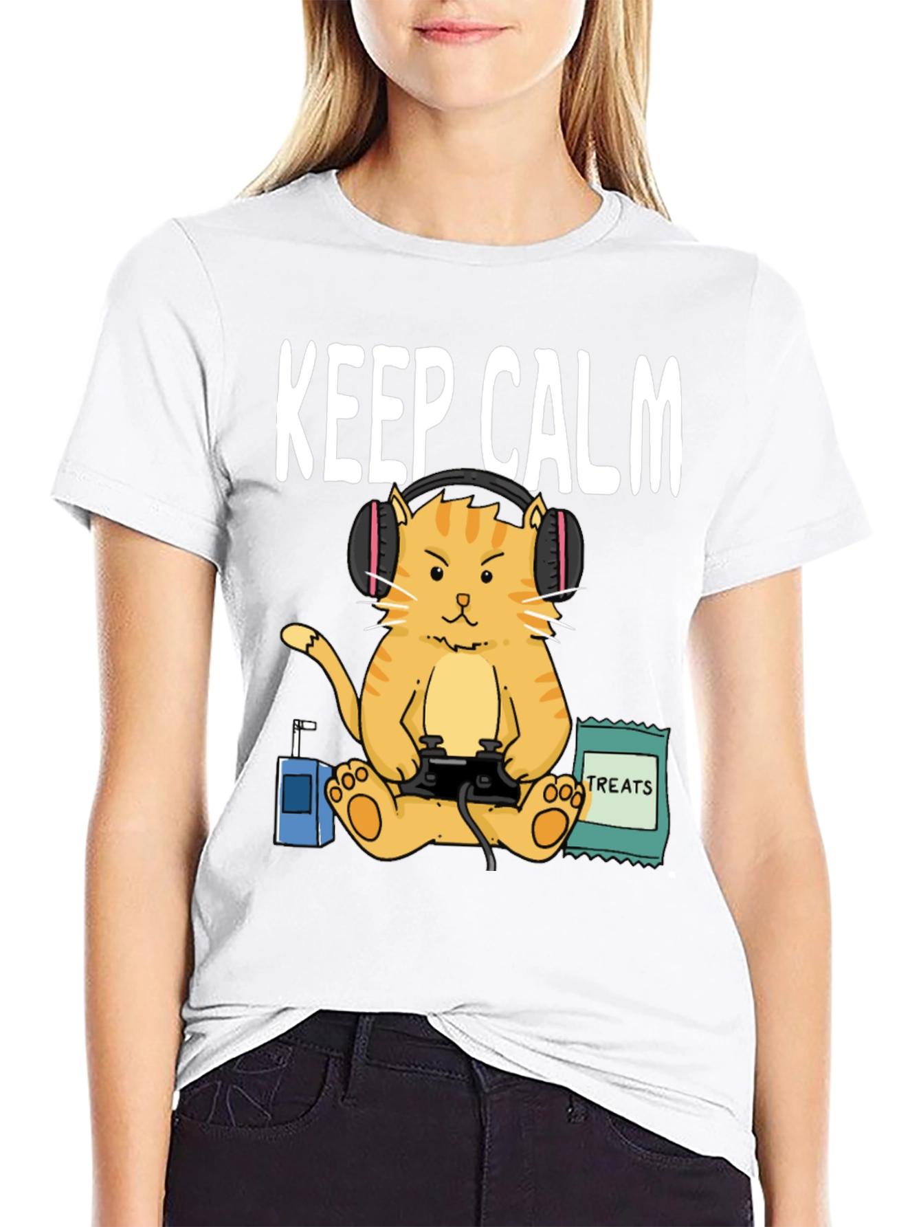 Keep Calm Gamer Cat T-Shirt