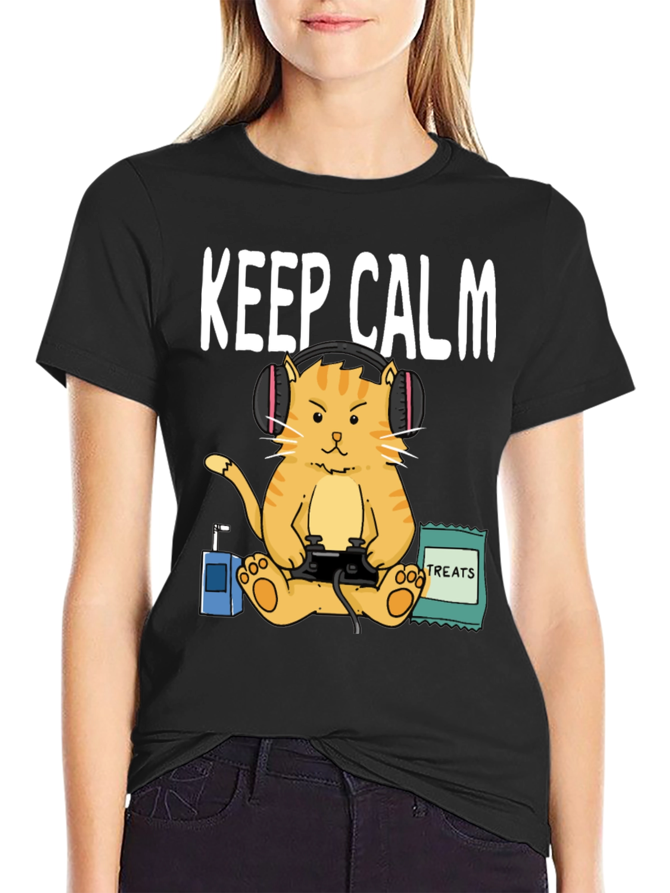 Keep Calm Gamer Cat T-Shirt